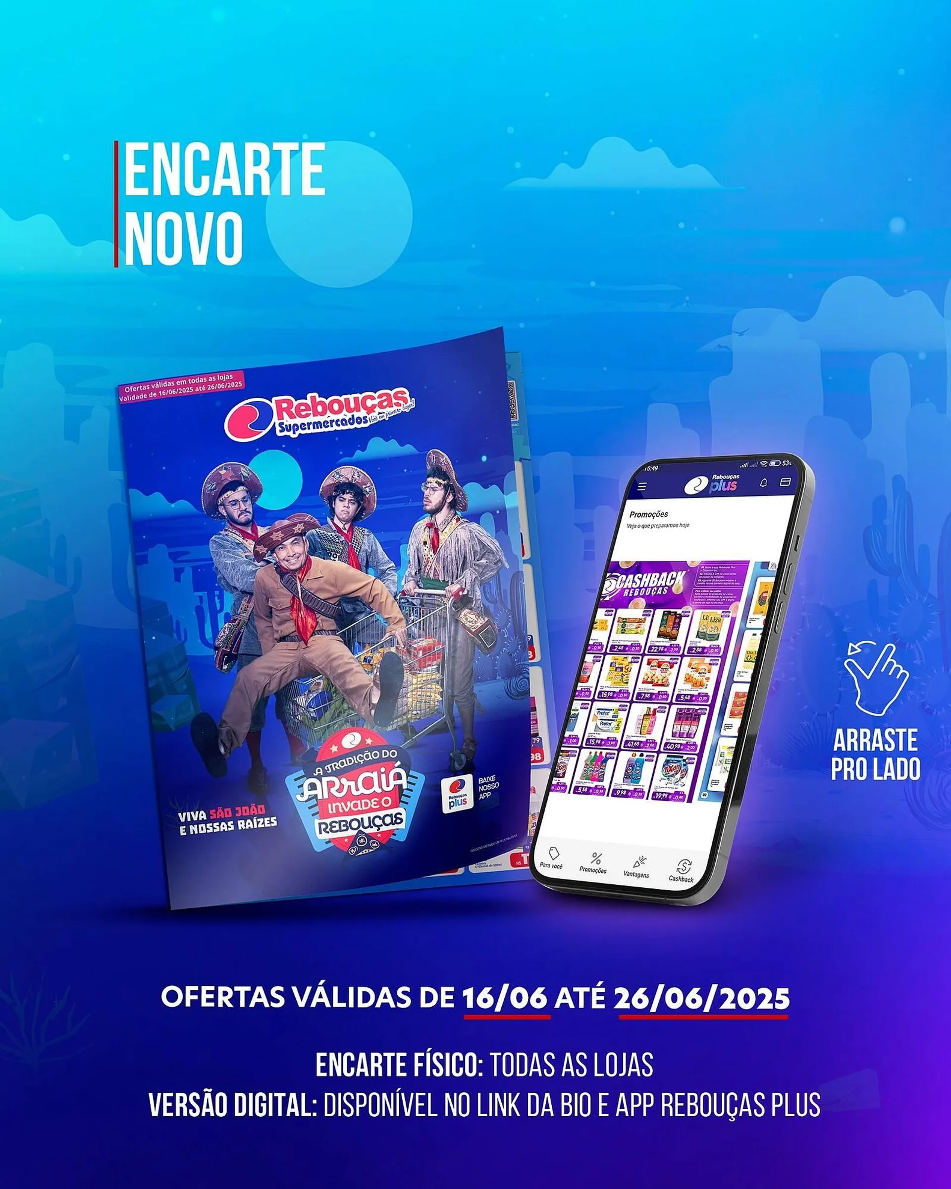 Encarte de Catálogo Rebouças Supermercados 20 de junho até 26 de junho 2025 - Pagina 1