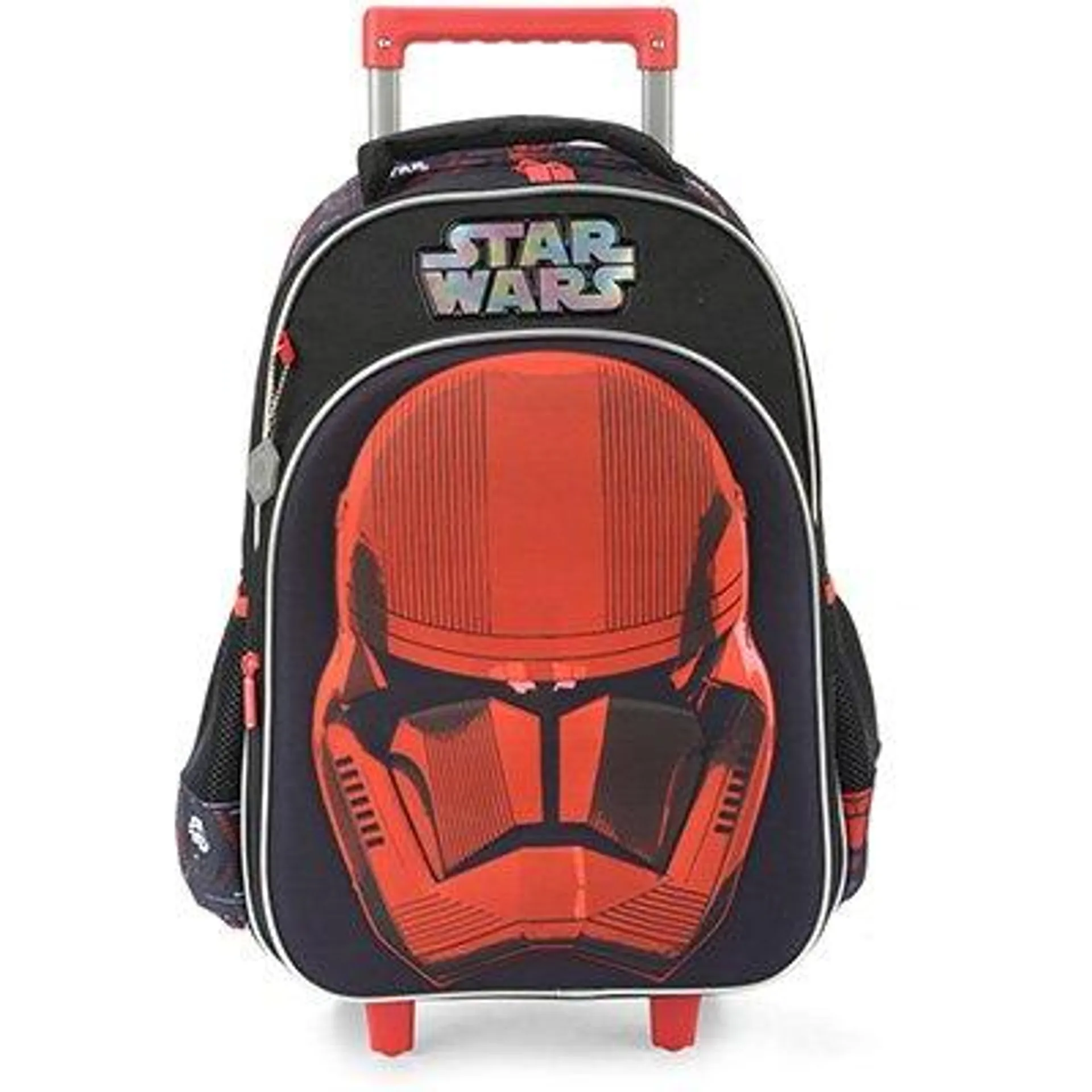 Mochila Escolar Infantil de Rodinhas Star Wars em Poliéster Luxcel - PT 1 UN