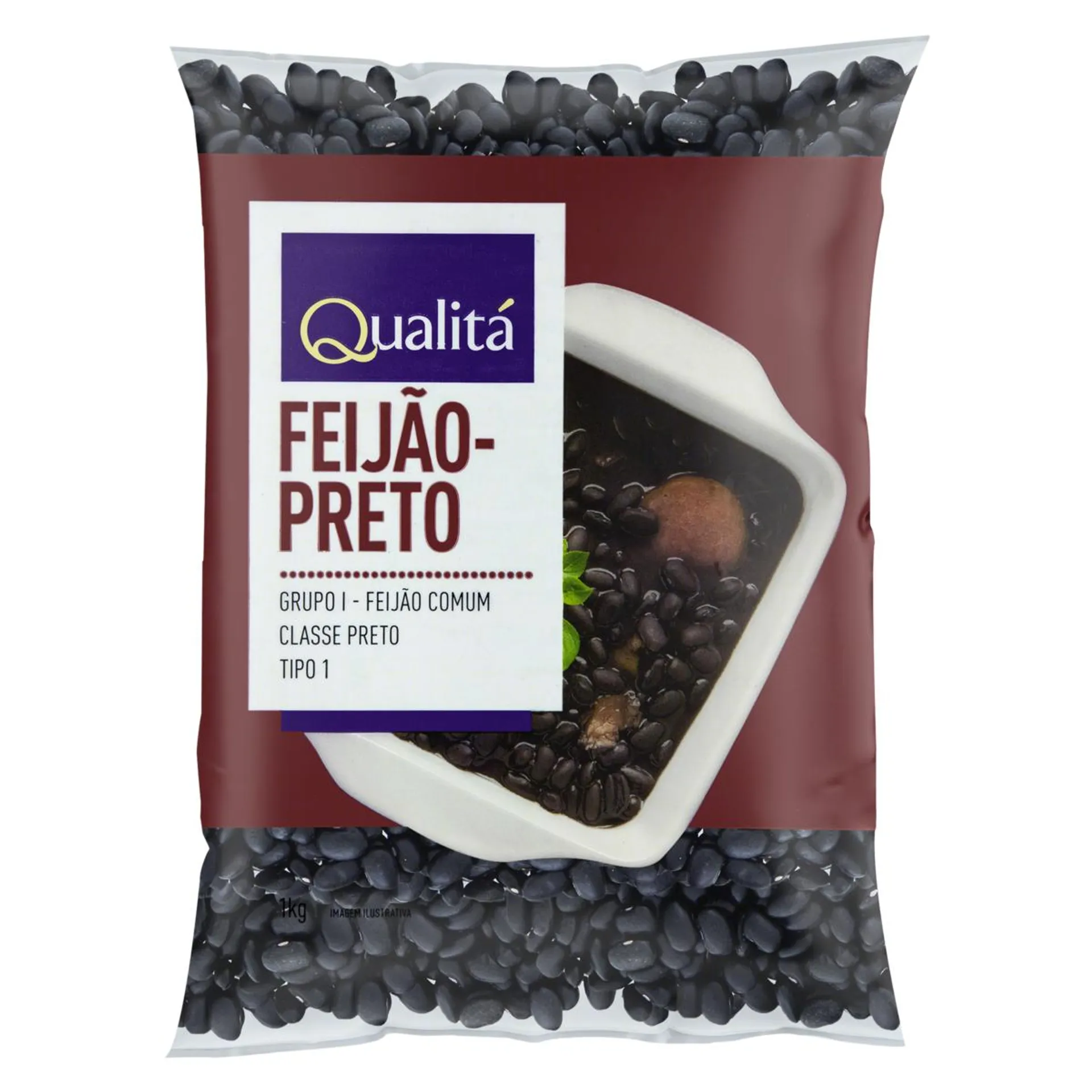 Feijão Preto Tipo 1 Qualitá Pacote 1kg