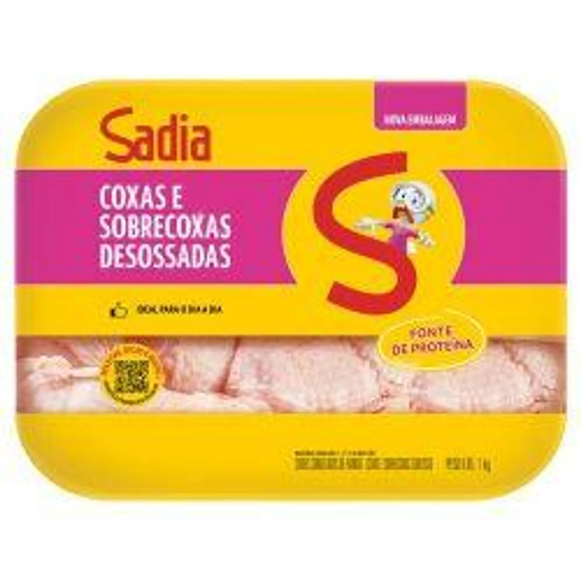 Coxa com Sobrecoxa de Frango Congelada sem Osso Sadia 1kg