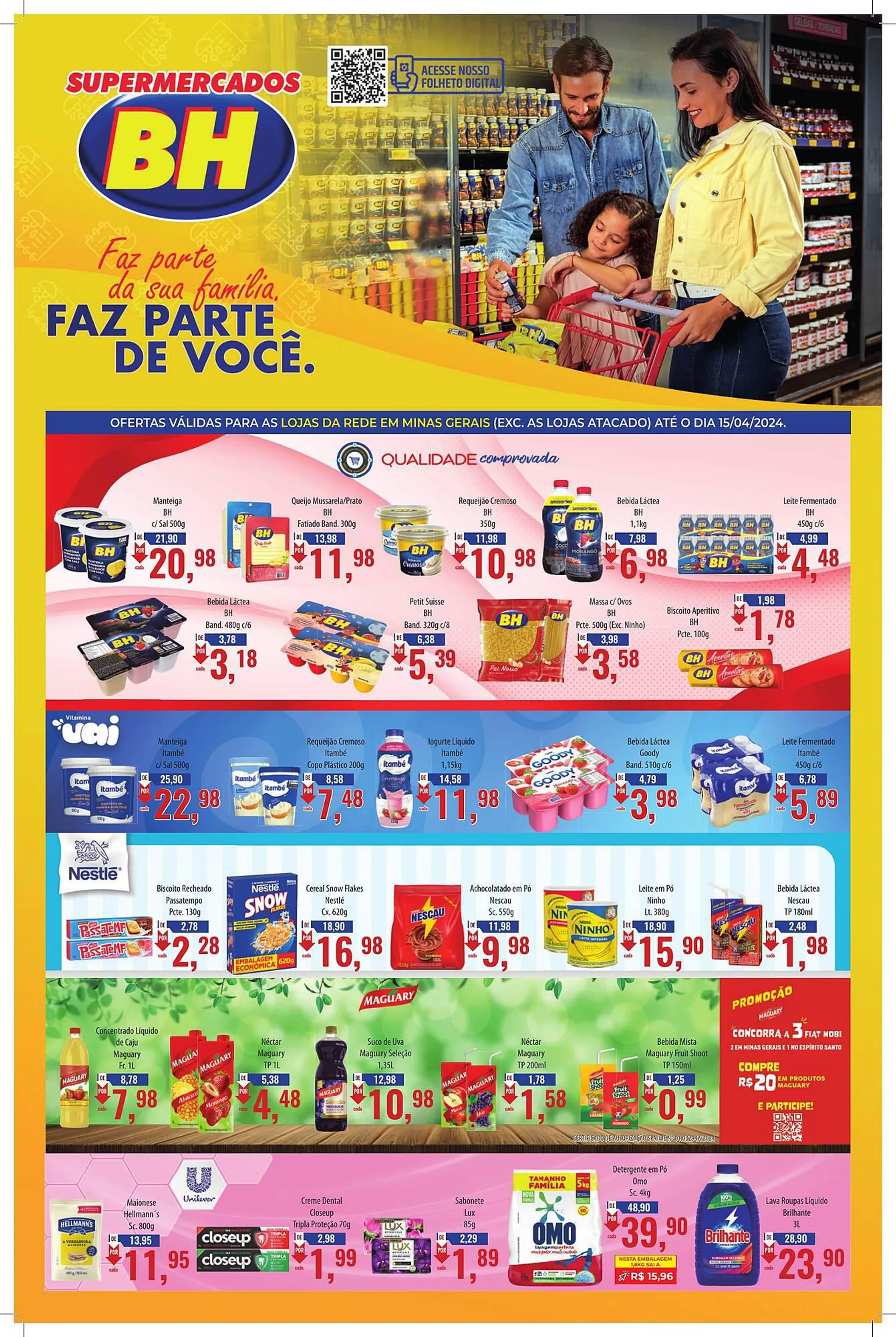 Encarte de Catálogo Supermercados BH 1 de abril até 15 de abril 2024 - Pagina 1