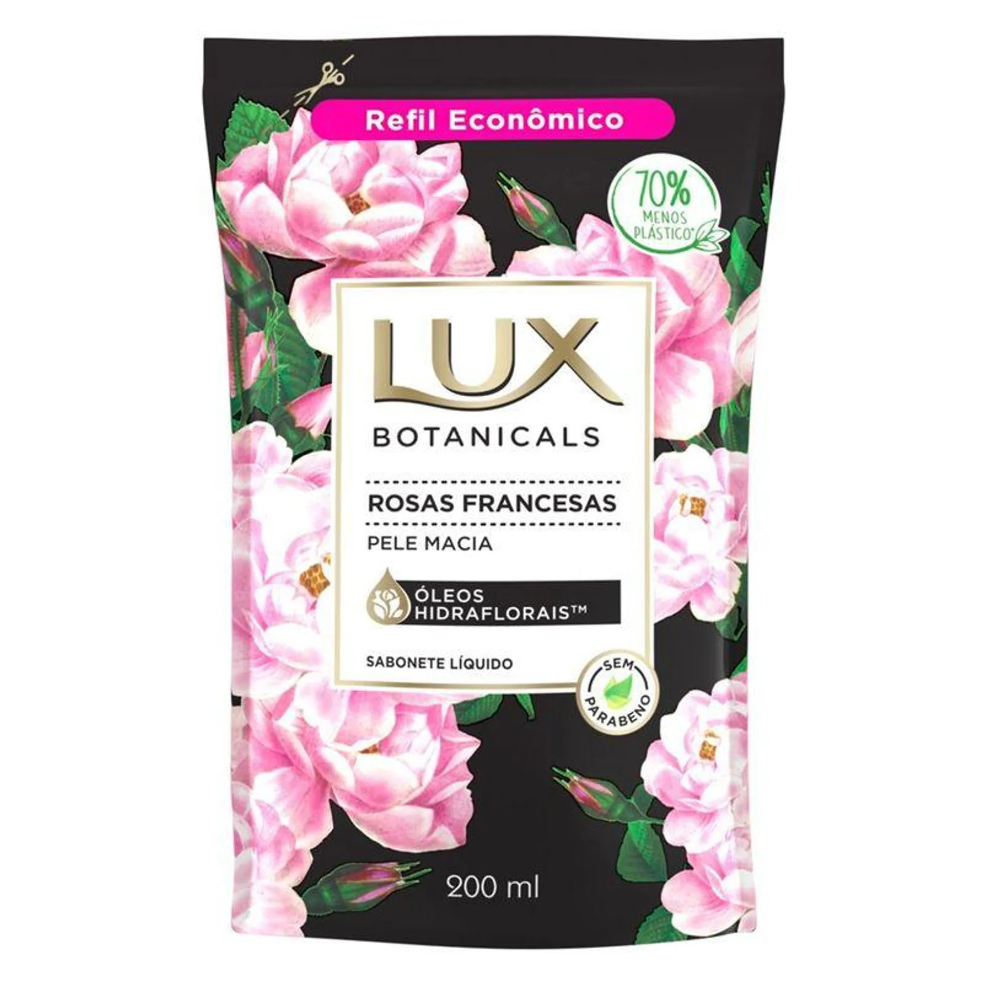 Sabonete Liquido Lux 200ml Refil Rosas Francesas