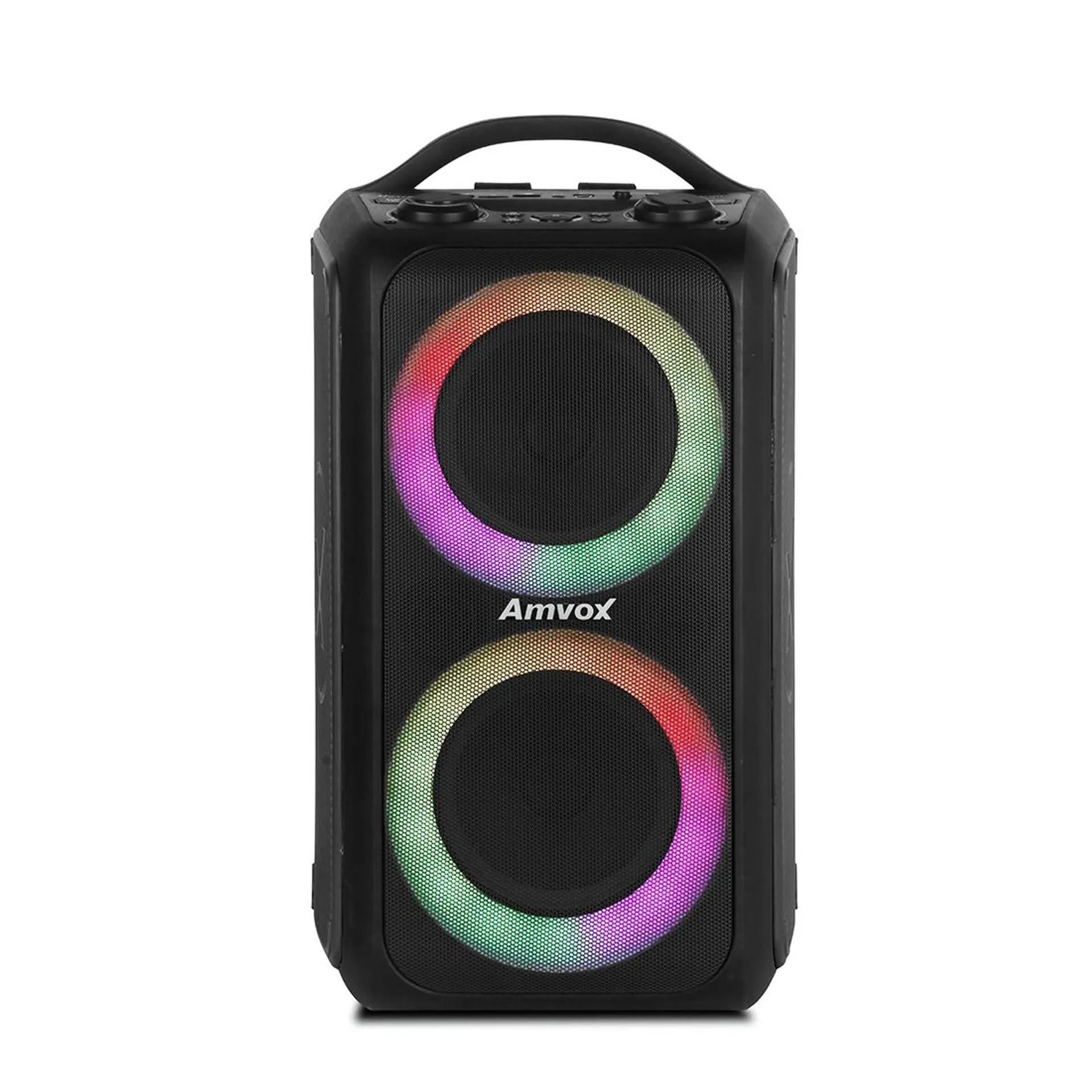 Caixa de Som Amvox Bagvox Portátil Amplificada 600W LED Bluetooth e Entrada Auxiliar