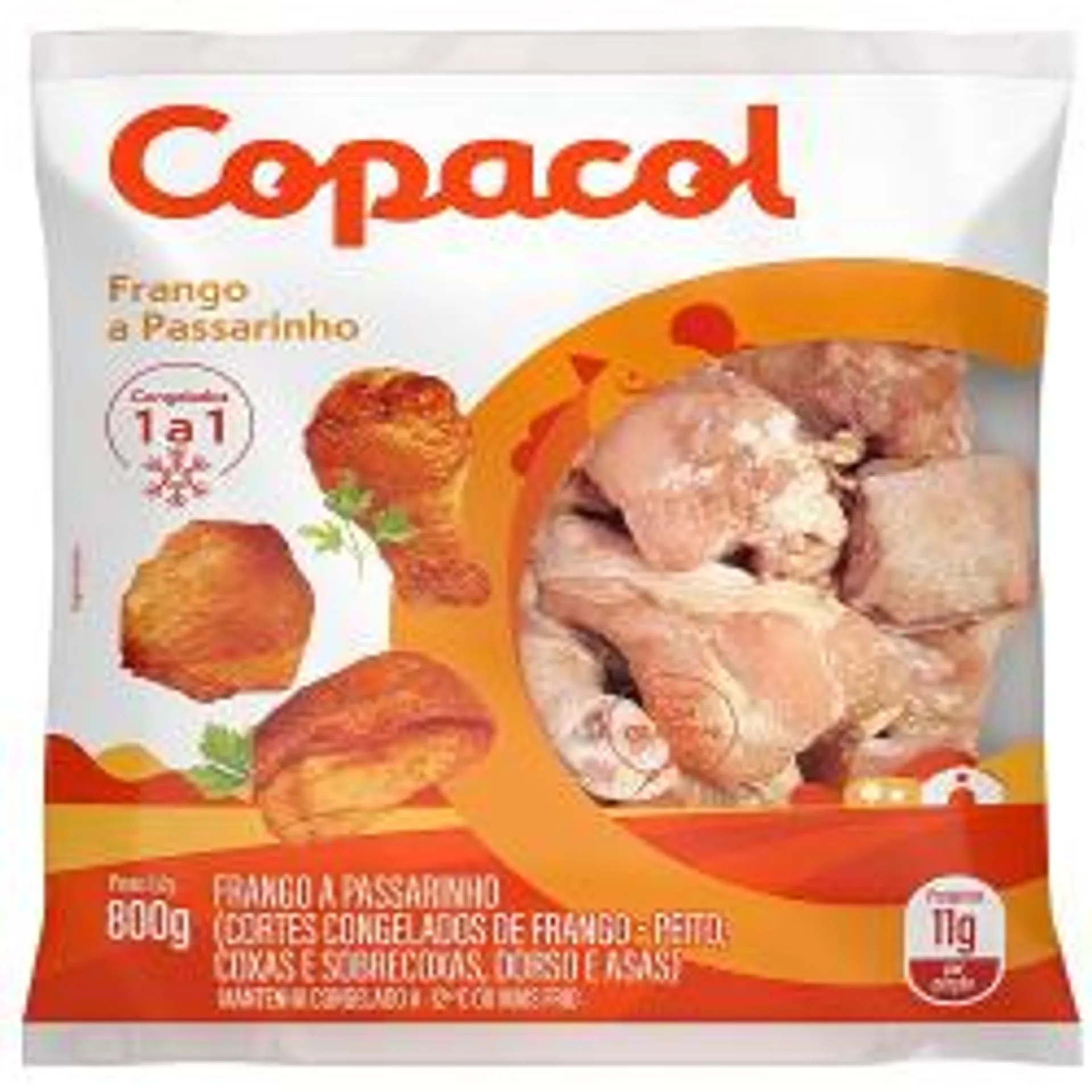 Frango A Passarinho Copacol 1kg Temperado