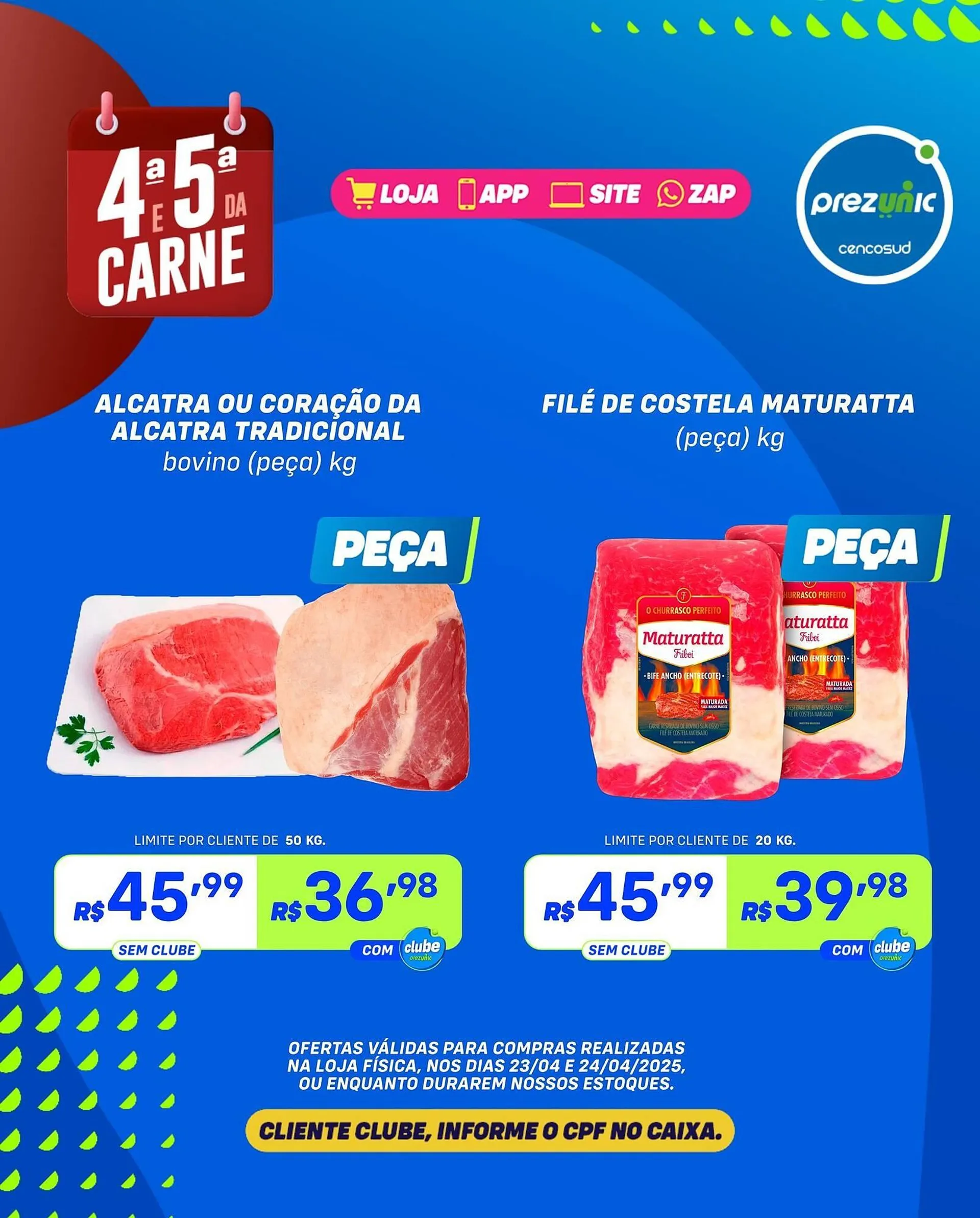 Encarte de Catálogo Prezunic 23 de abril até 24 de abril 2025 - Pagina 1