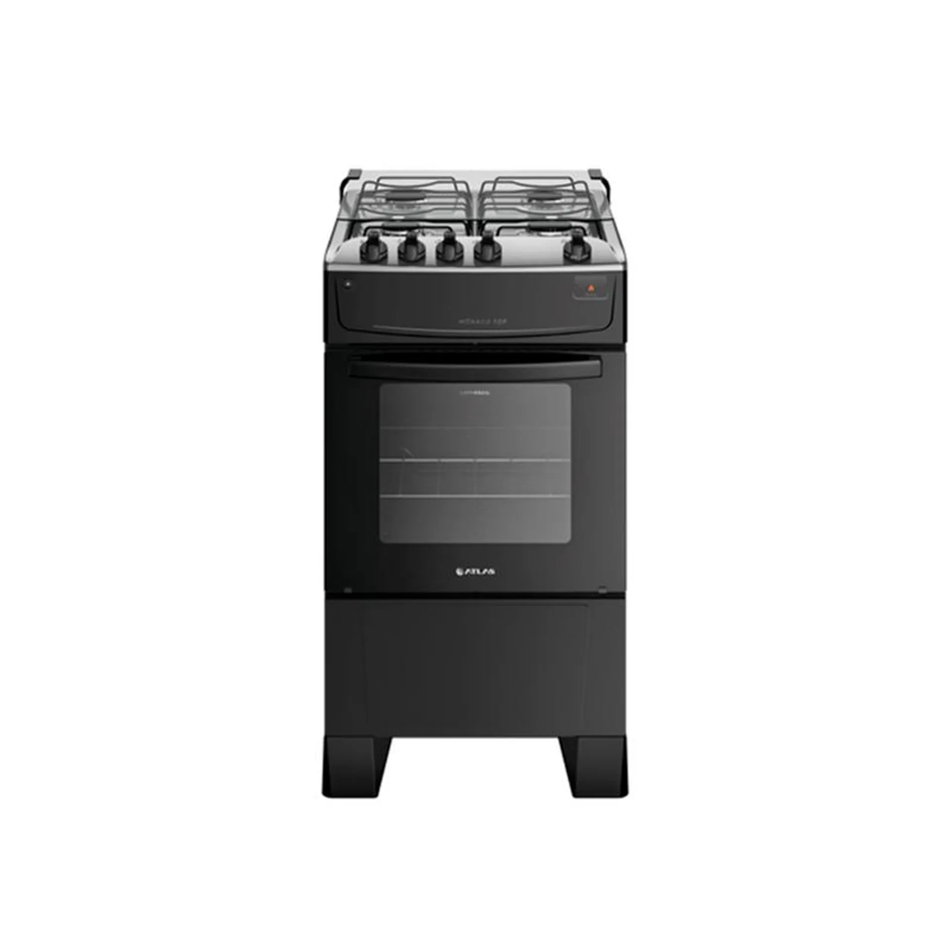 Fogão 4 Bocas Mônaco Top Atlas com Mesa Inox Forno Limpa Fácil 300001642