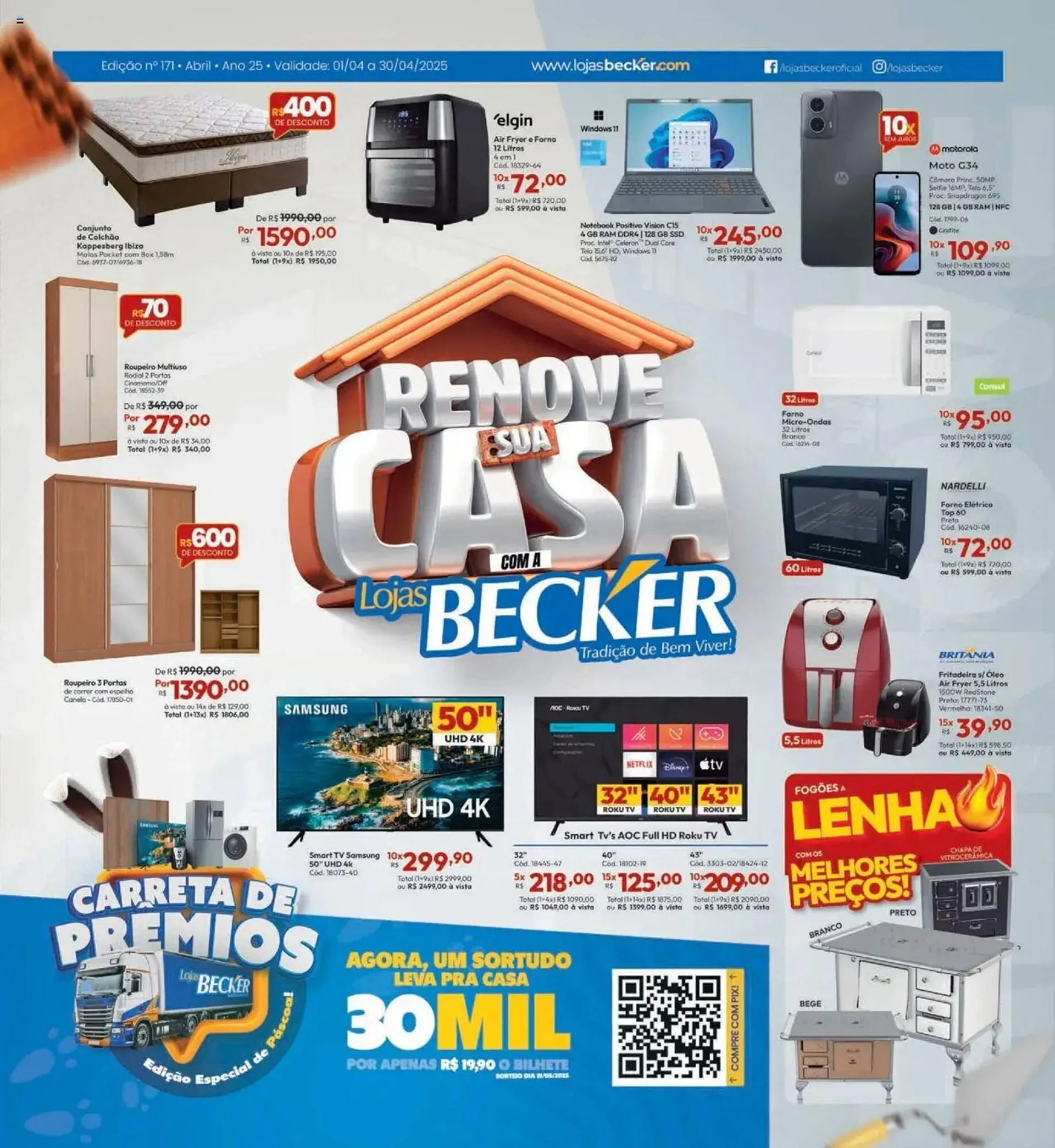 Encarte de Catálogo Lojas Becker 1 de abril até 30 de abril 2025 - Pagina 1