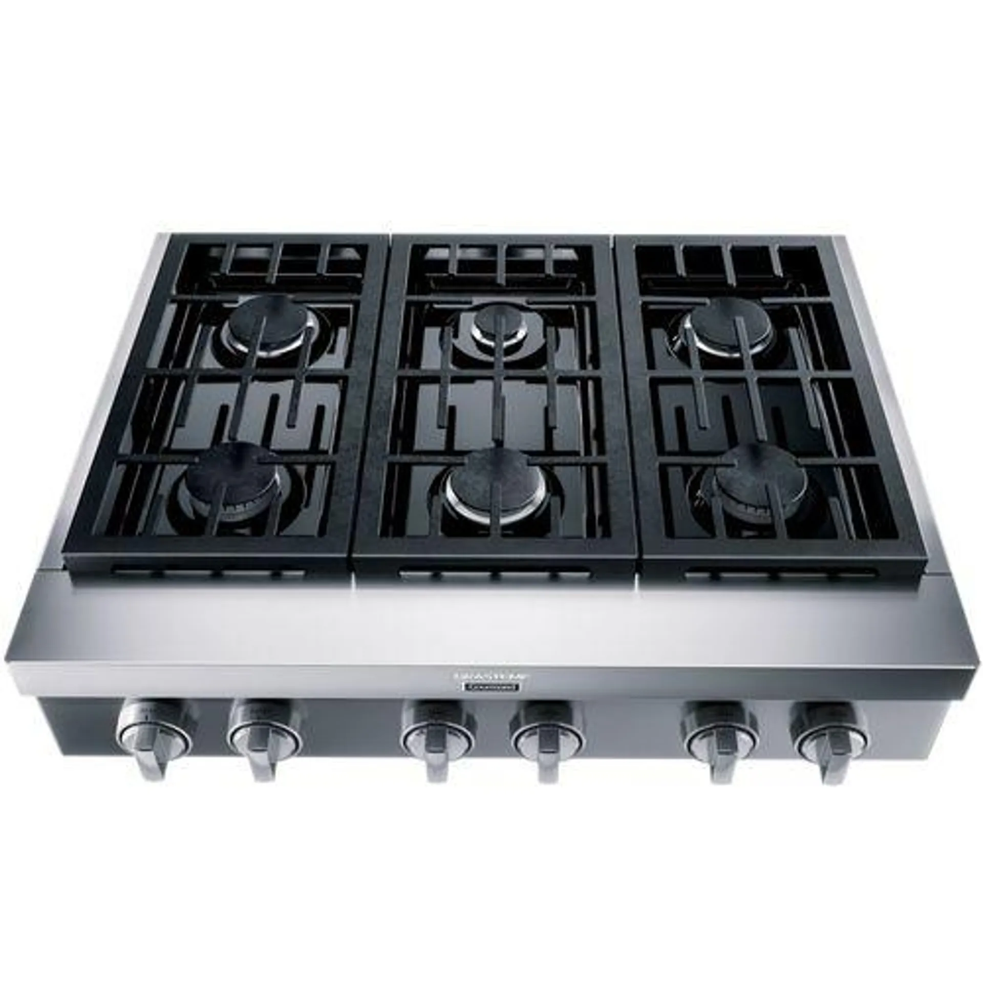 Rangetop de embutir semiprofissional Brastemp Gourmand 6 bocas inox com chamas de alta potência e simmer - BDR90AR