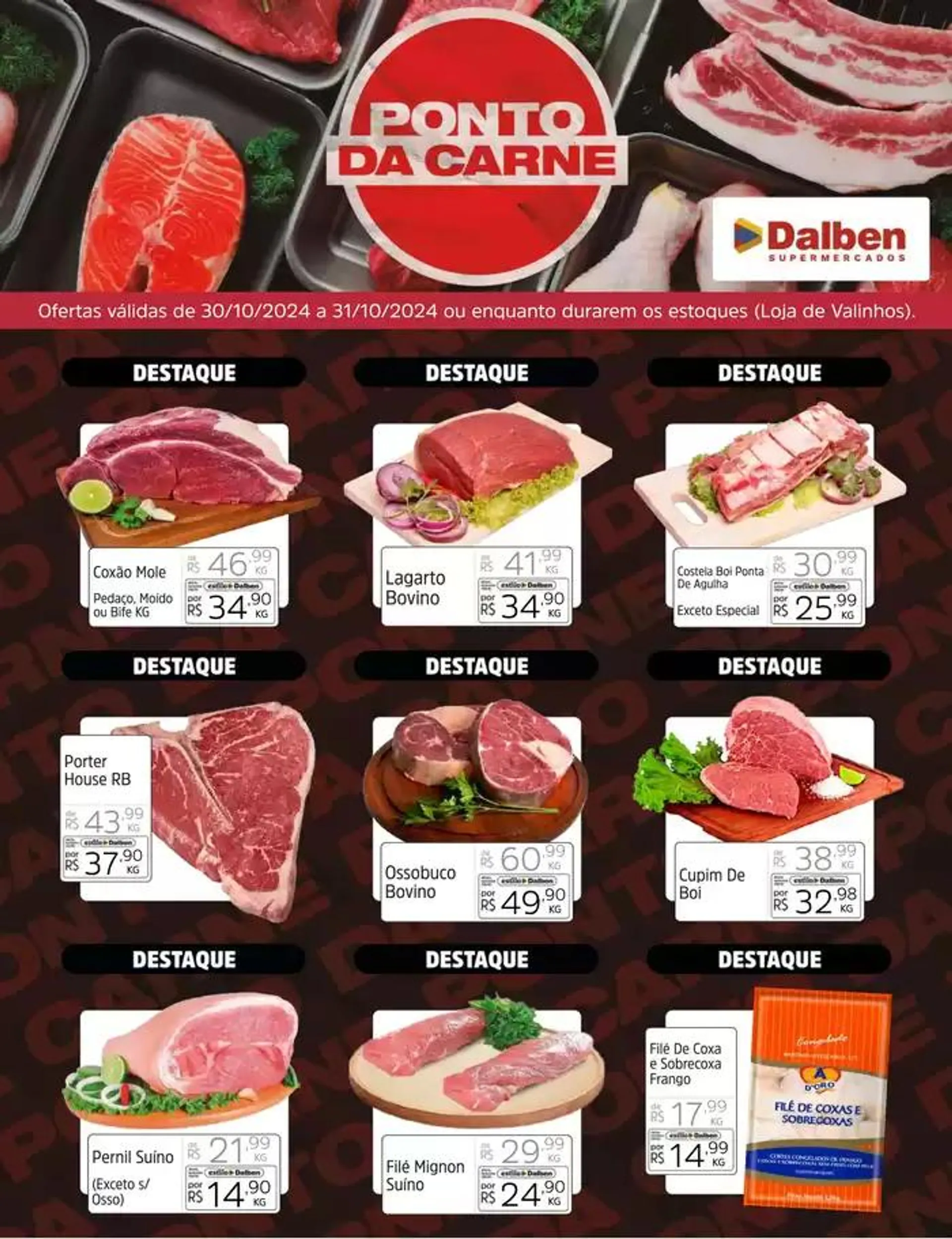 Encarte de Ofertas Valinhos - Ponto da Carne 30 de outubro até 31 de outubro 2024 - Pagina 1