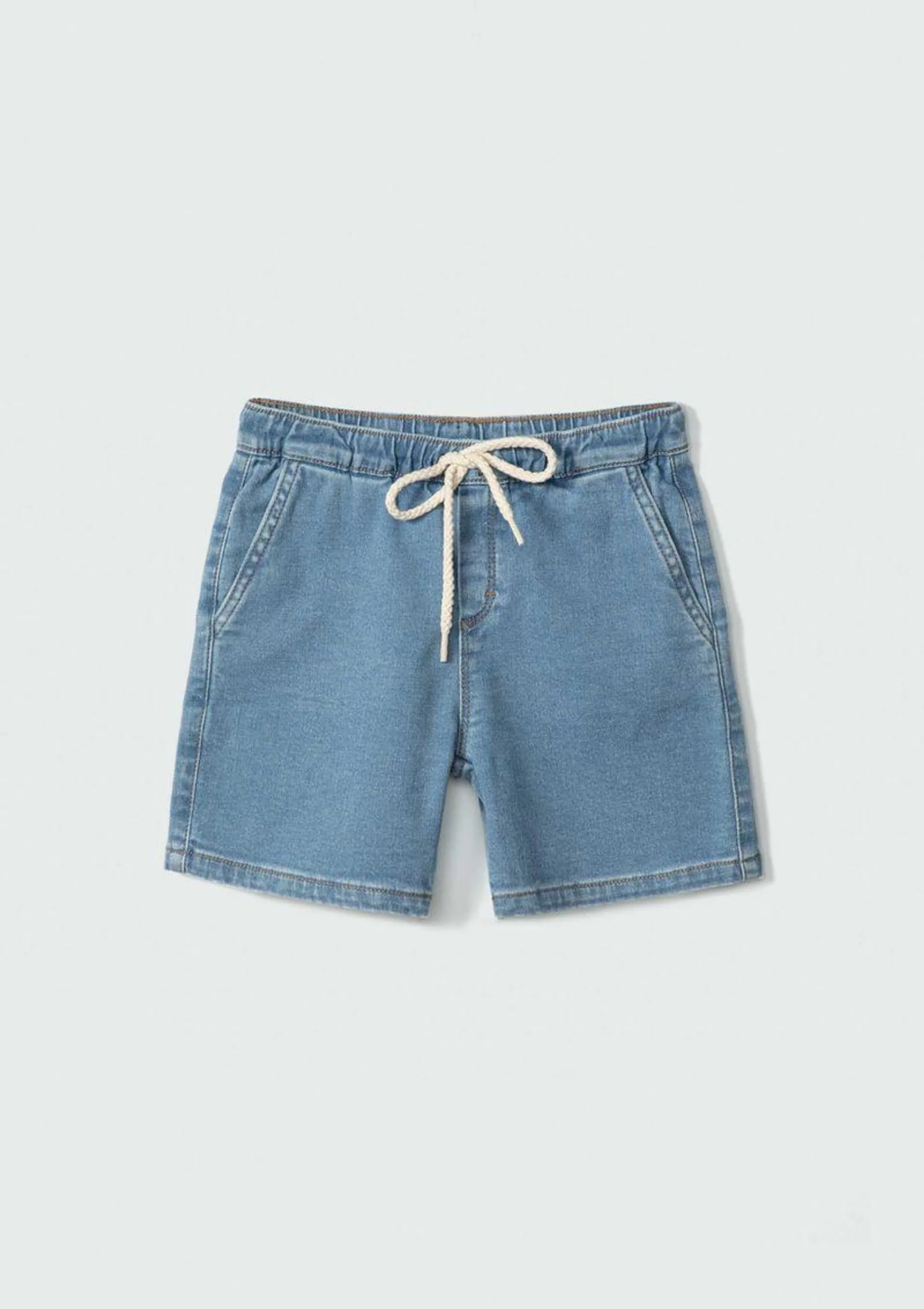 Bermuda Jeans Infantil Menino Toddler - Azul