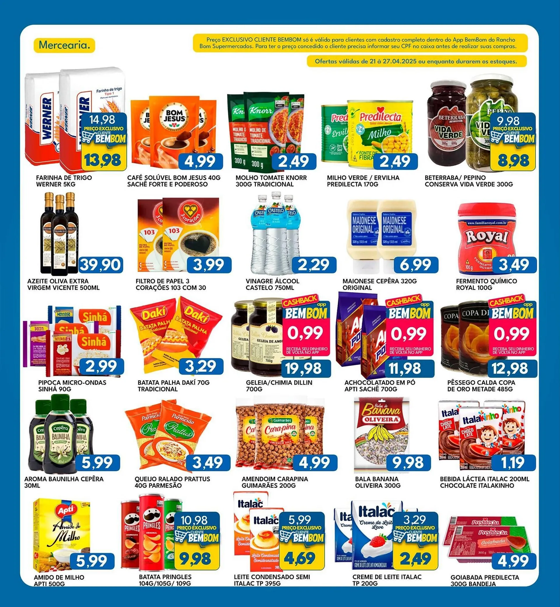 Encarte de Catálogo Rancho Bom Supermercados 21 de abril até 27 de abril 2025 - Pagina 2