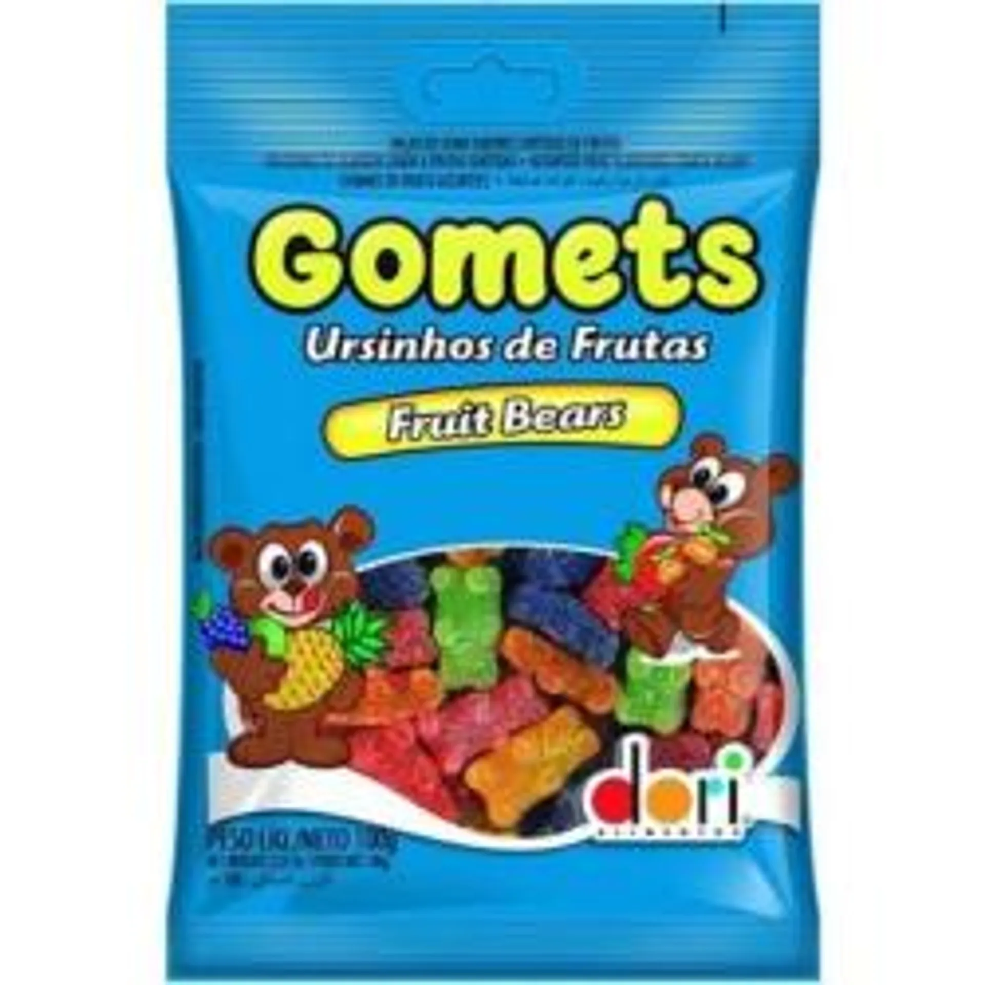 Bala De Goma Frutas Sortidas Fruit Bears Dori Gomets Pacote 100g