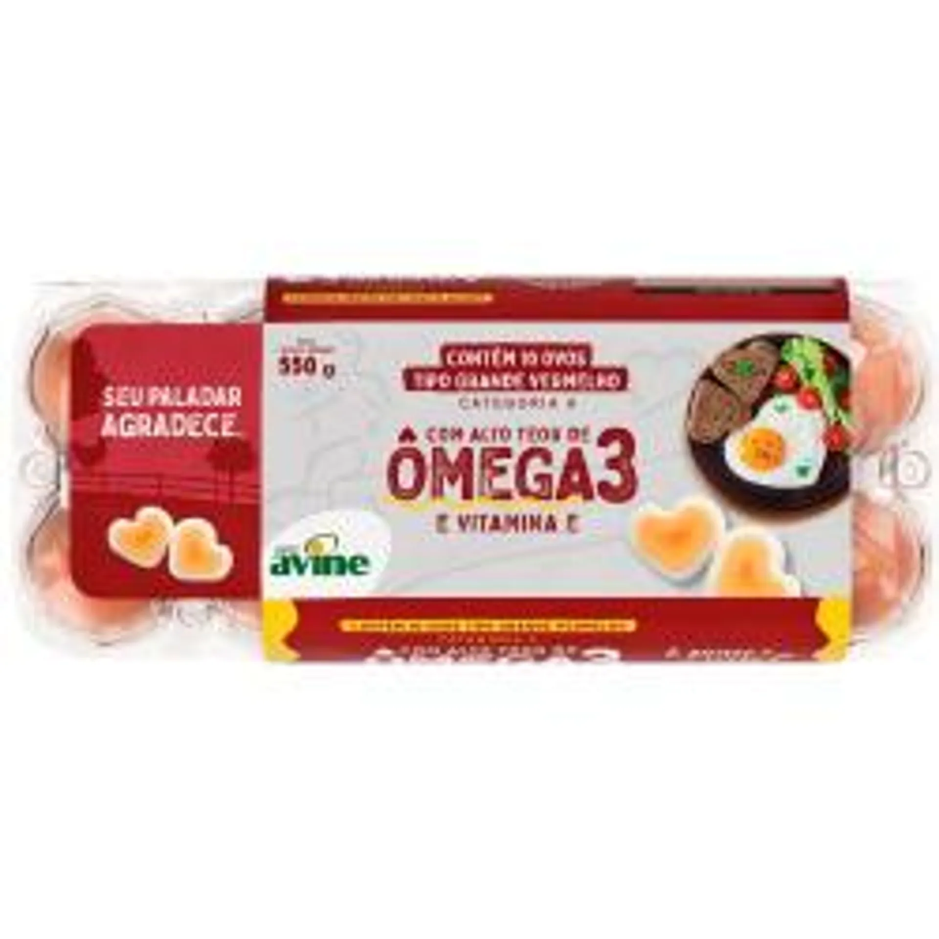 Ovos Avine Pufa Omega-3 Com 10 Unidades