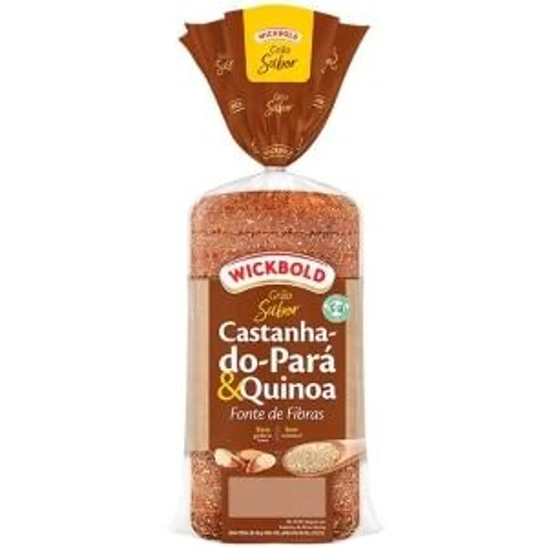 Pão Wickbold Grão Sabor Castanha e Quinoa Fonte de Fibras 450g