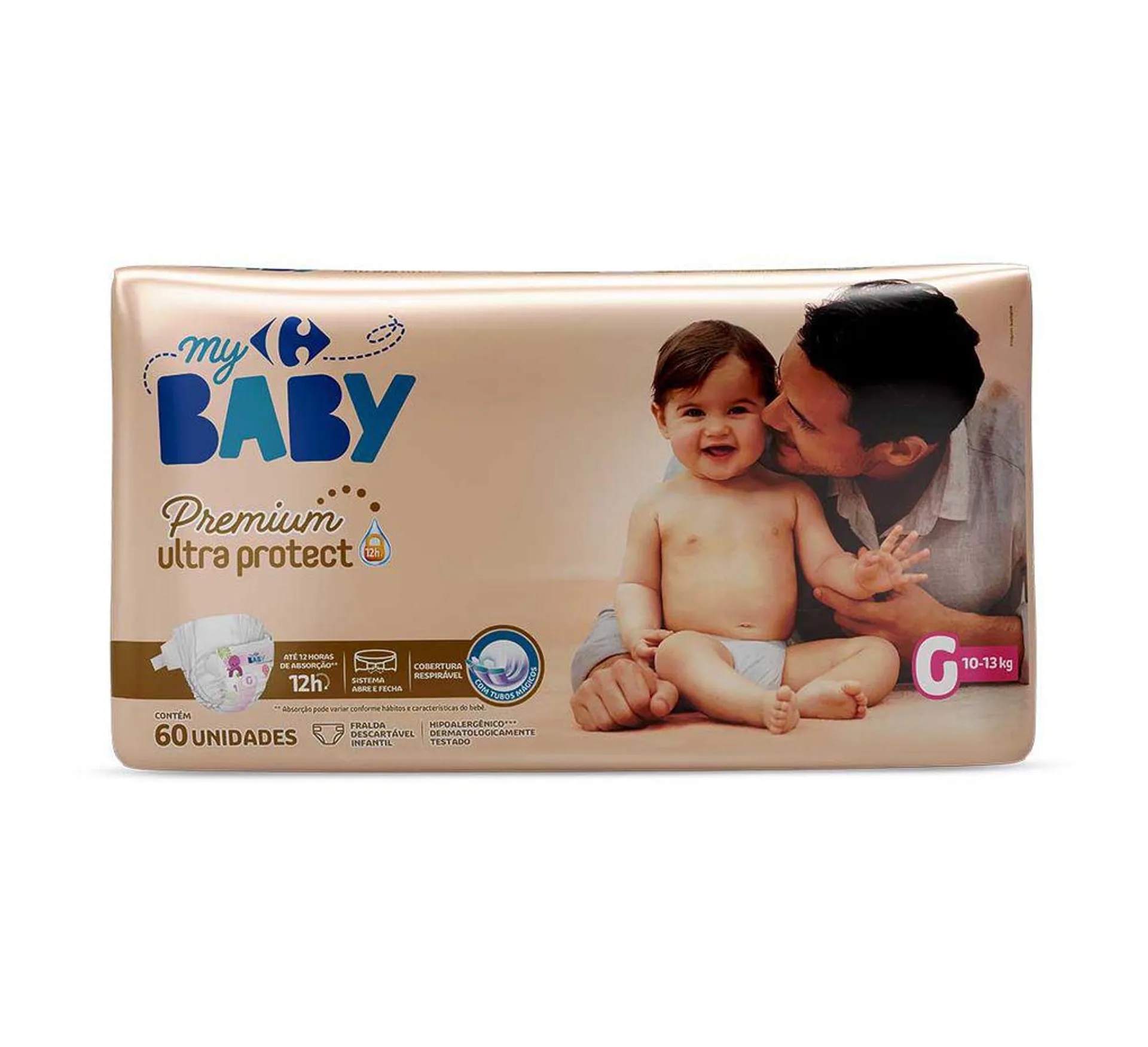 Fralda Carrefour My Baby G Soft & Protect - 60 Unidades