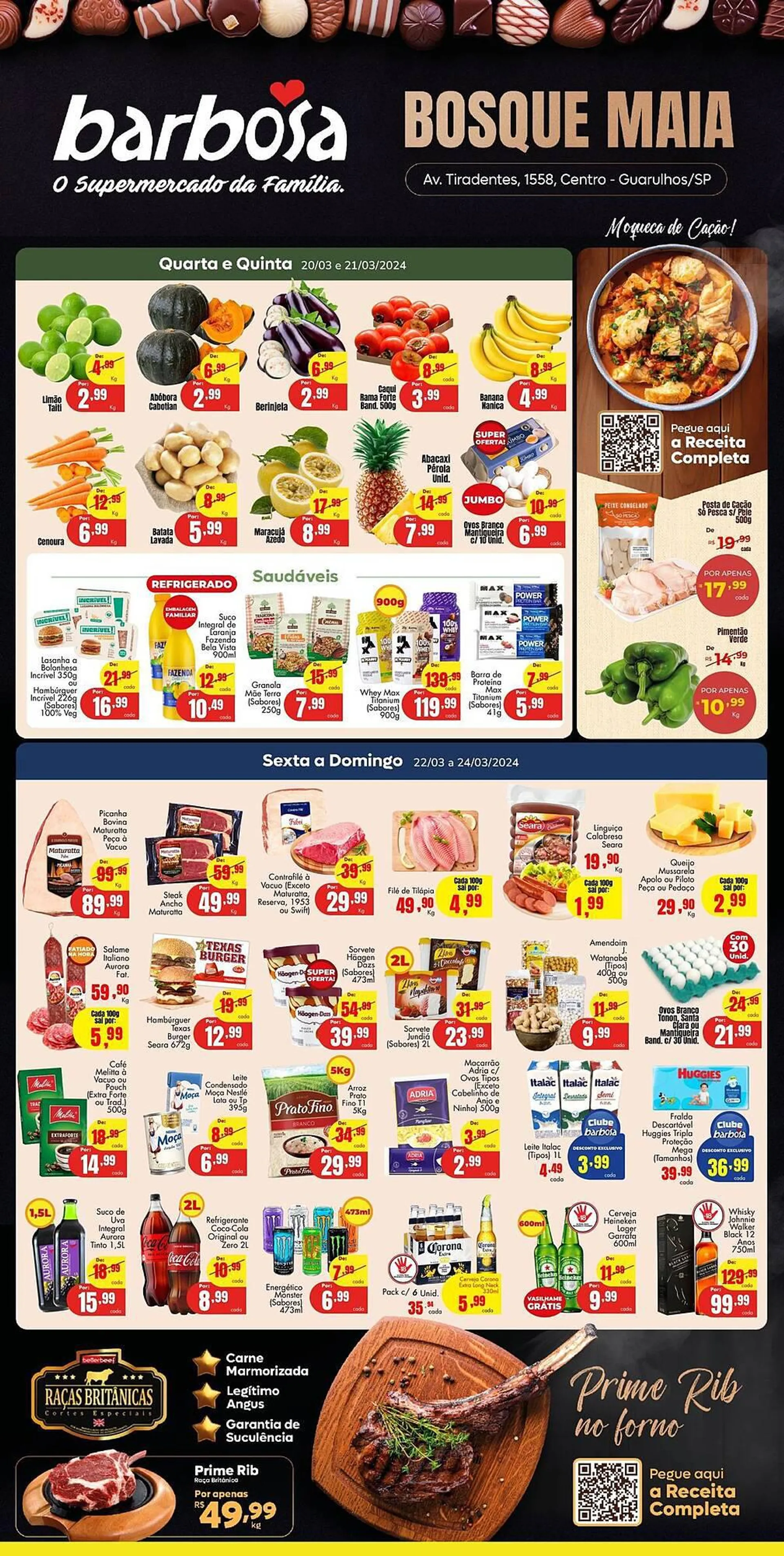 Encarte de Catálogo Barbosa Supermercados 20 de março até 21 de março 2024 - Pagina 1