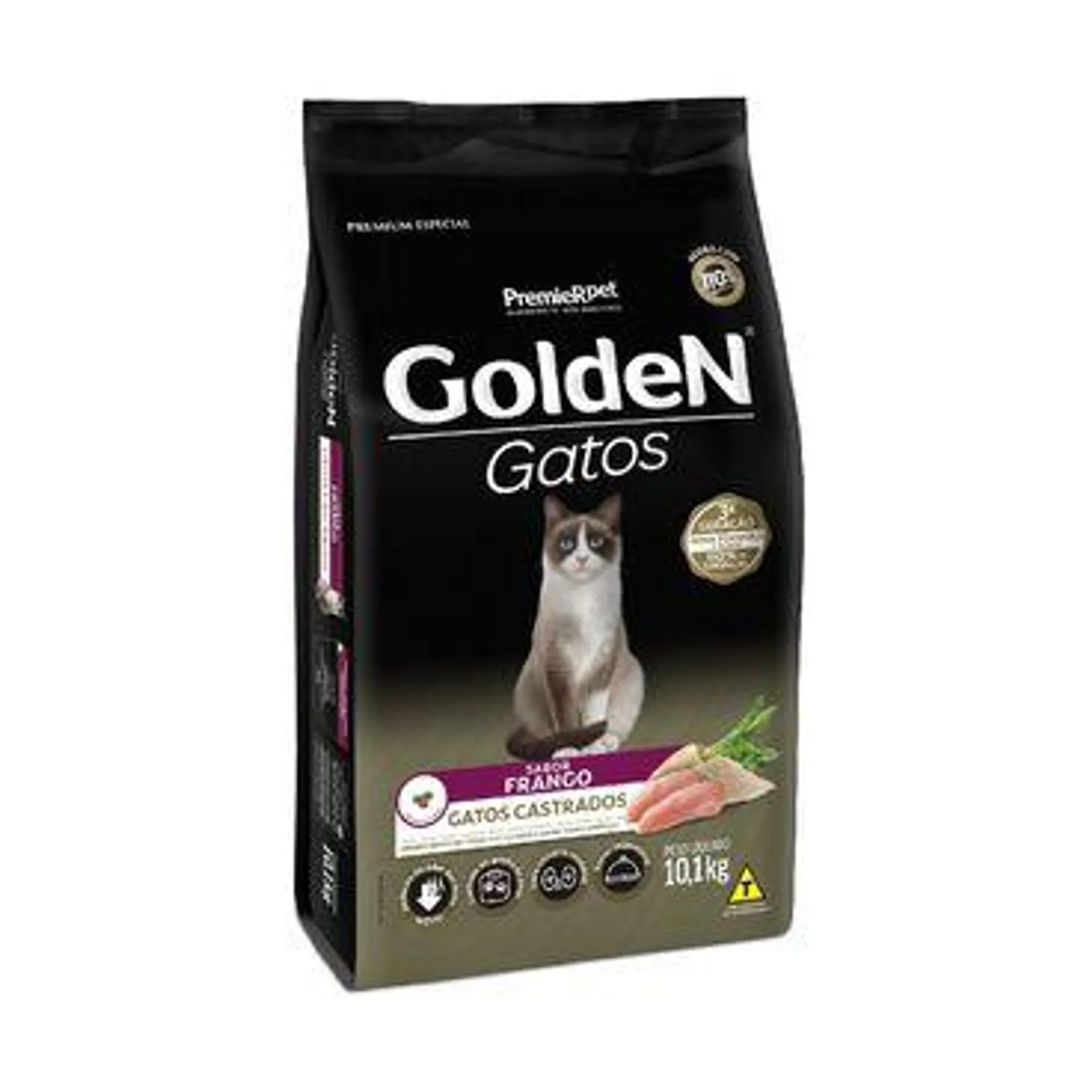 Ração Golden Gatos Castrados Frango 10,1 kg