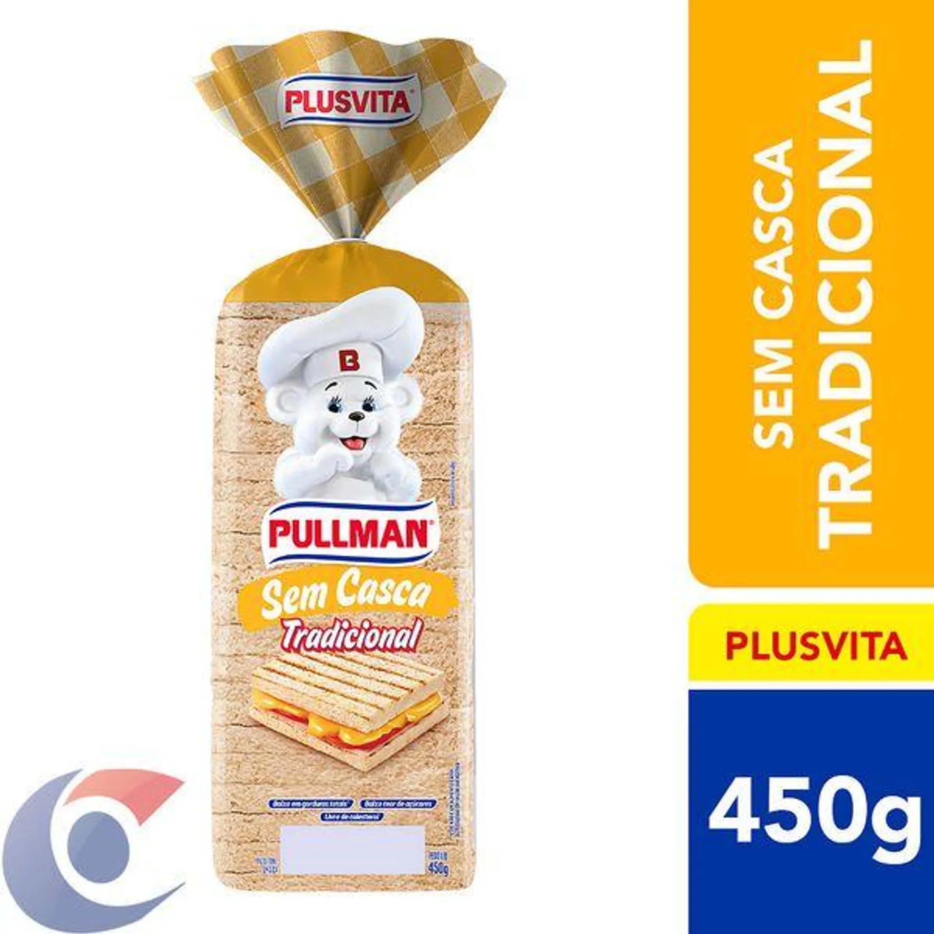 Pão De Forma Sem Casca Plusvita 450g