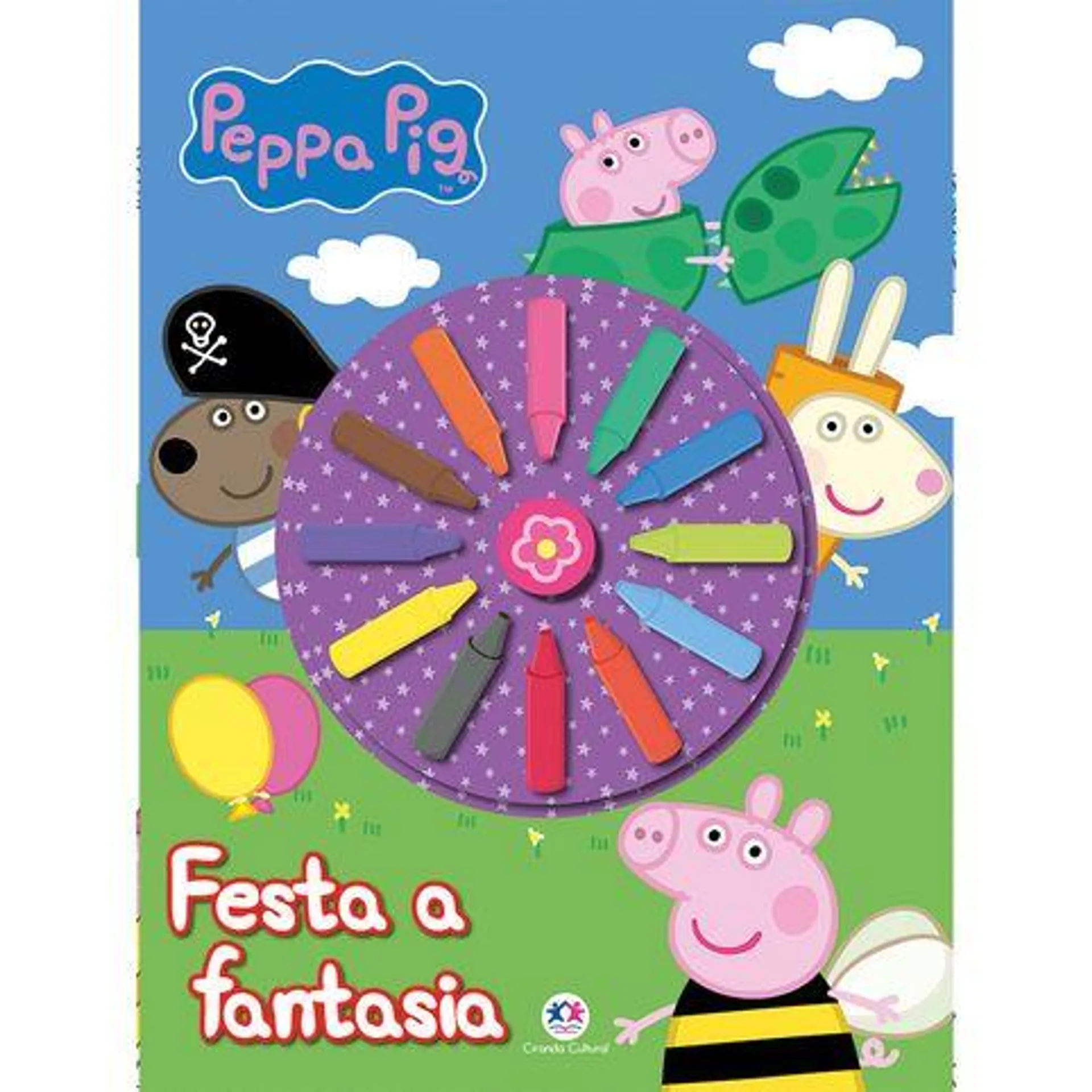 Livro Color c/ Giz Peppa Pig - Festa a fantasia Editora: Ciranda Cultural