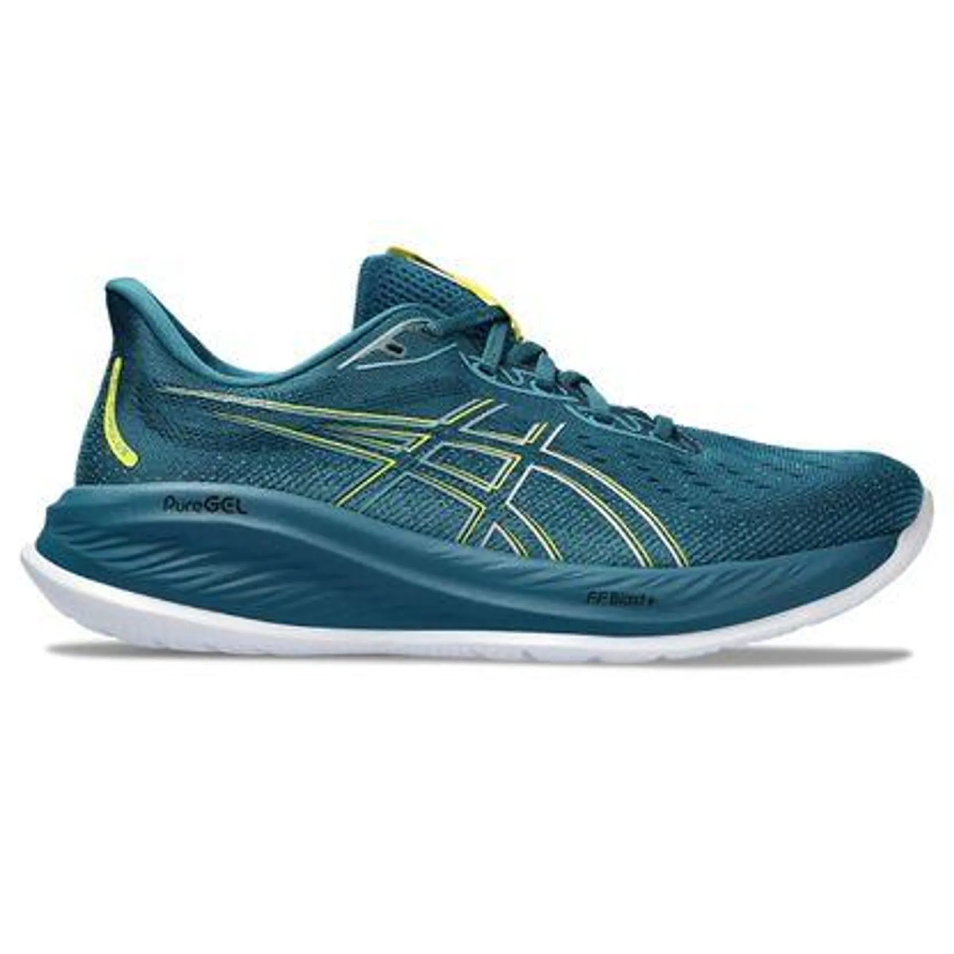 Tênis ASICS GEL-Cumulus 26 - Masculino - Azul com Amarelo e Branco