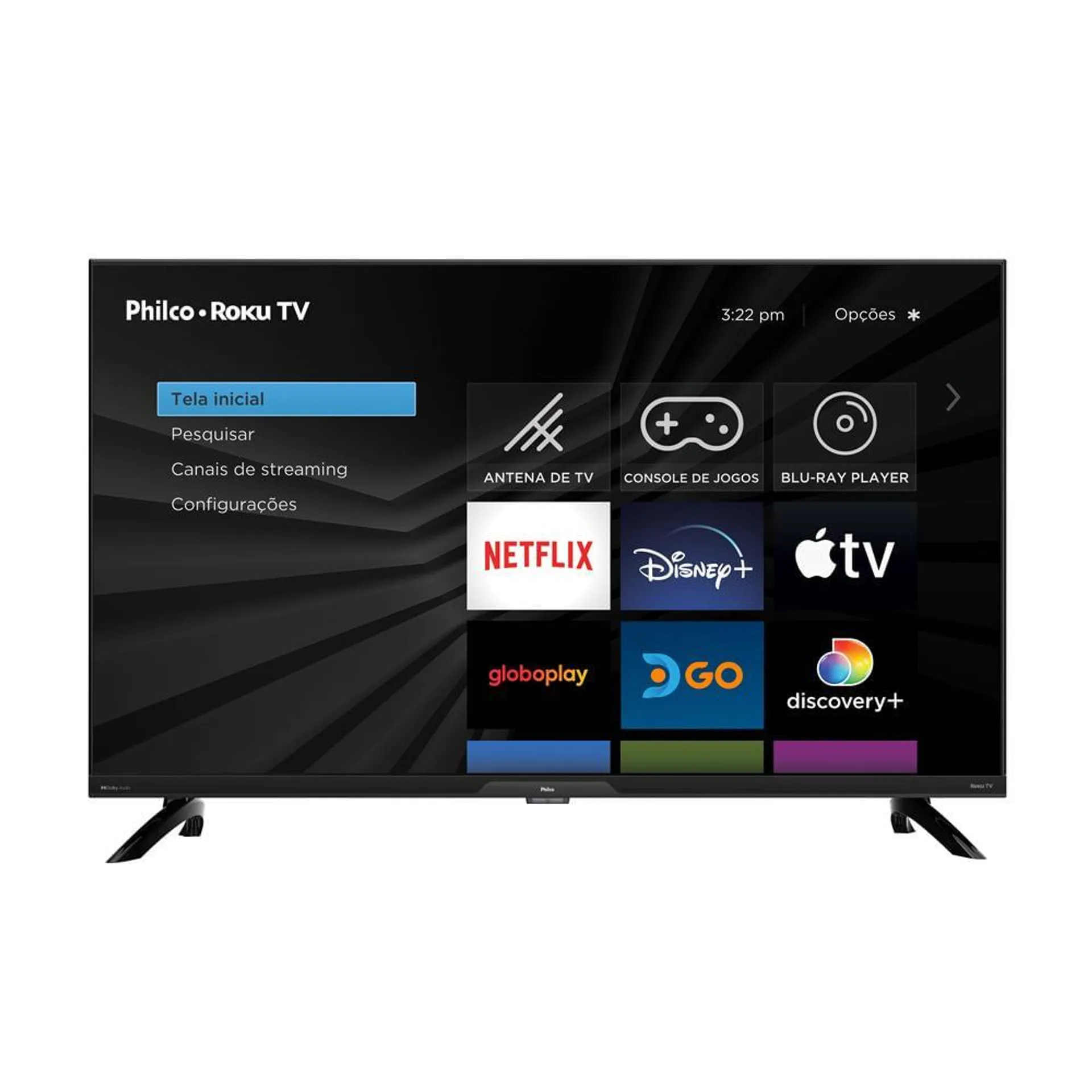 Smart TV Led 32" HD Roku WiFi HDMI Philco PTV32G7ER2CPBLH Preta