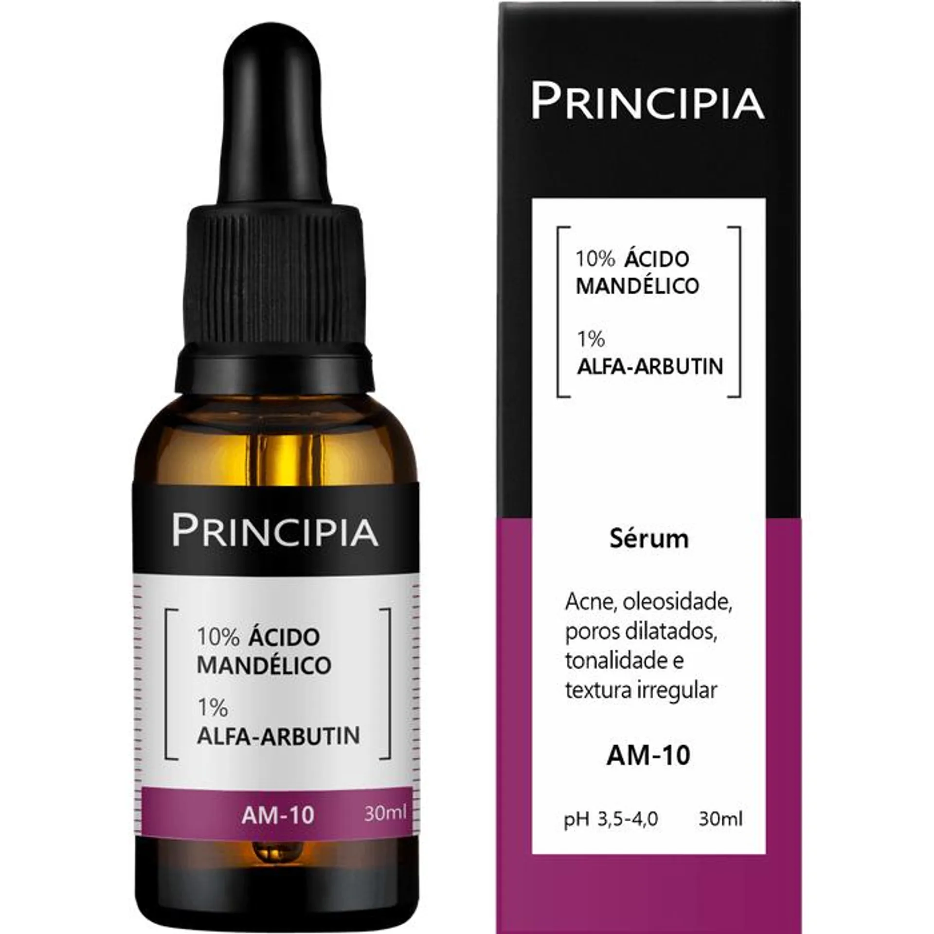 Sérum Facial Principia AM-10 10% Ácido Mandélico + Alfa-Arbutin 30ml