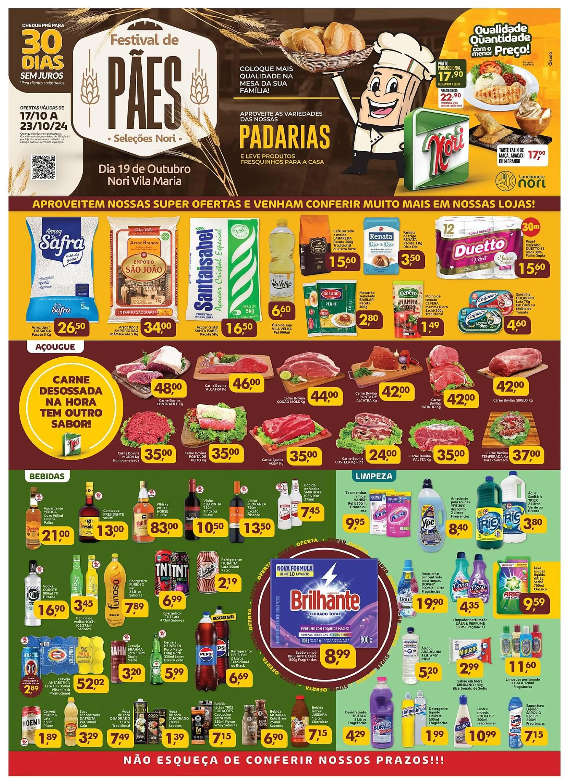 Encarte de Catálogo Supermercados Nori 17 de outubro até 23 de outubro 2024 - Pagina 1