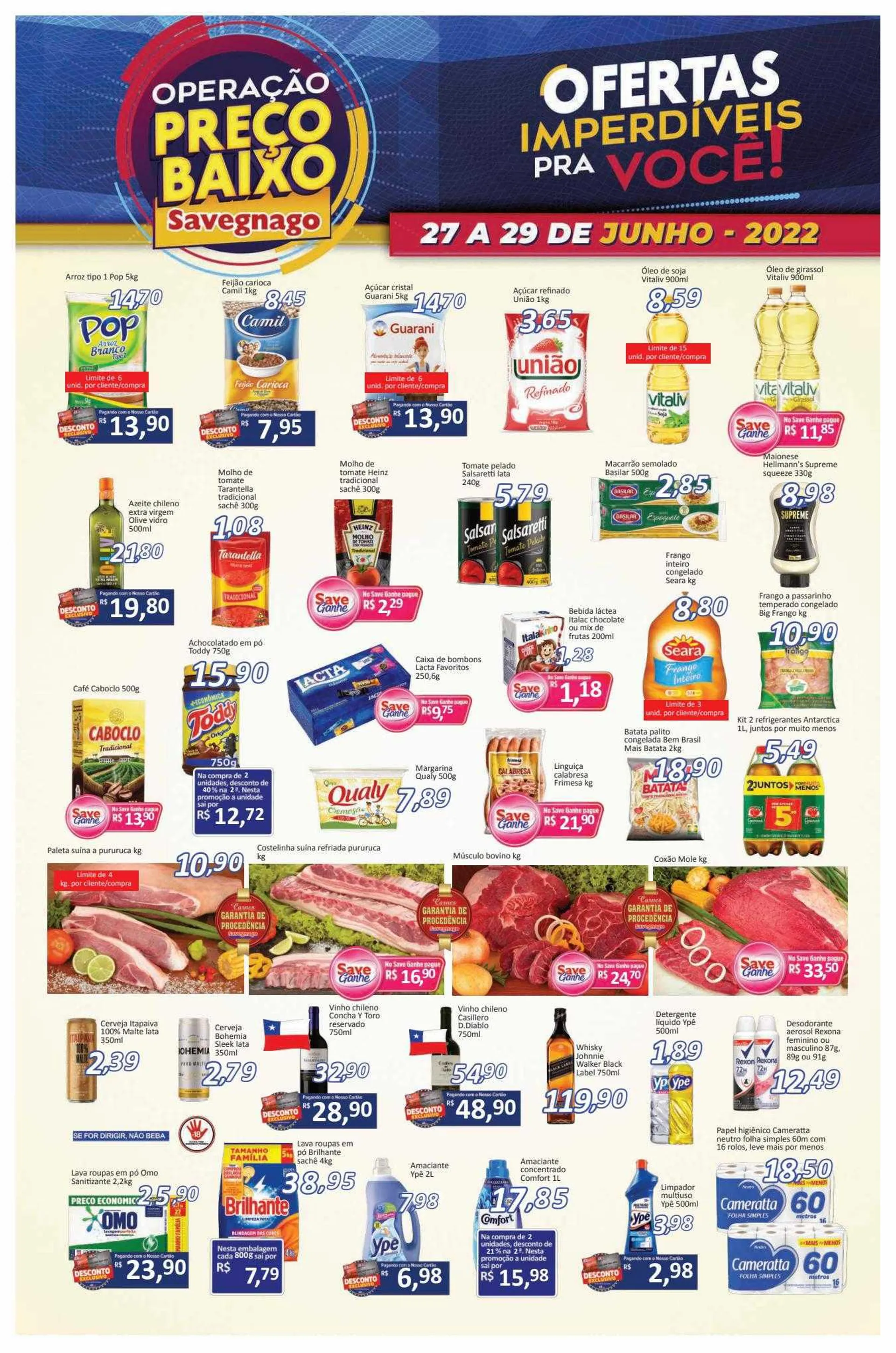 Encarte de Encarte Supermercados Savegnago 27 de junho até 29 de junho 2024 - Pagina 