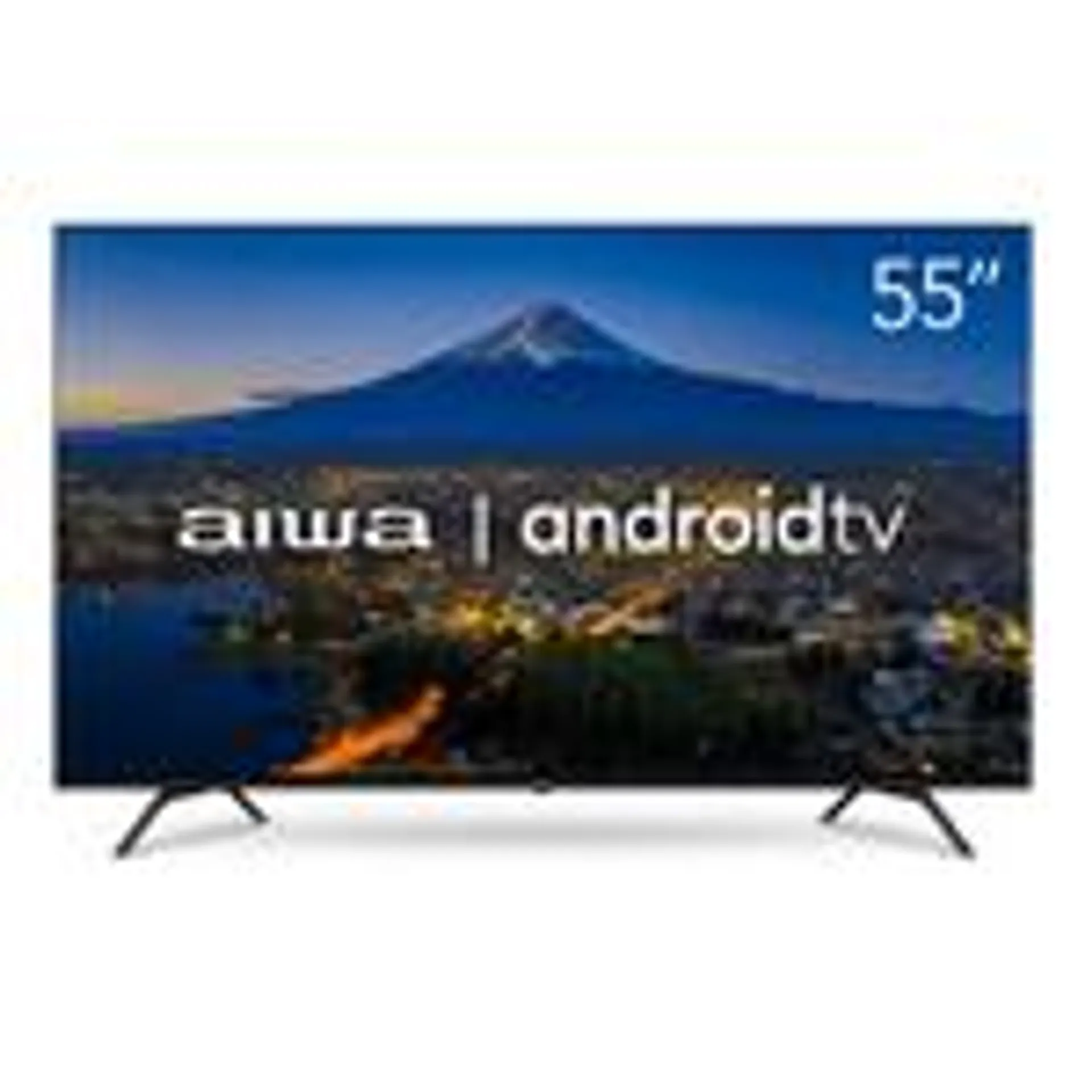 Smart TV 55" Aiwa Ultra HD 4K com Borda Infinita Android Quad Core Dolby Vision AWS-TV-55-BL-01