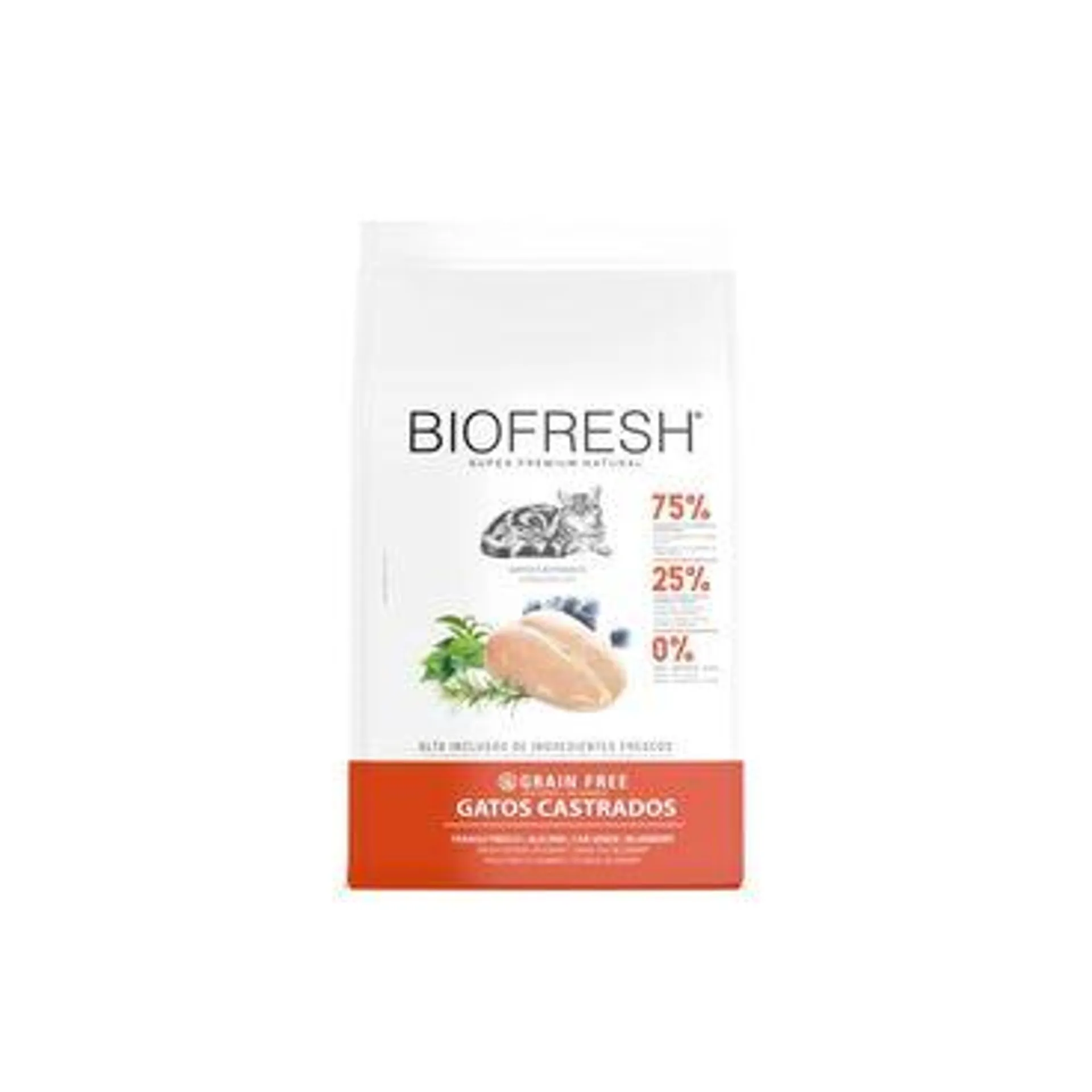 Ração Biofresh Gatos Castrados Frango 400 g