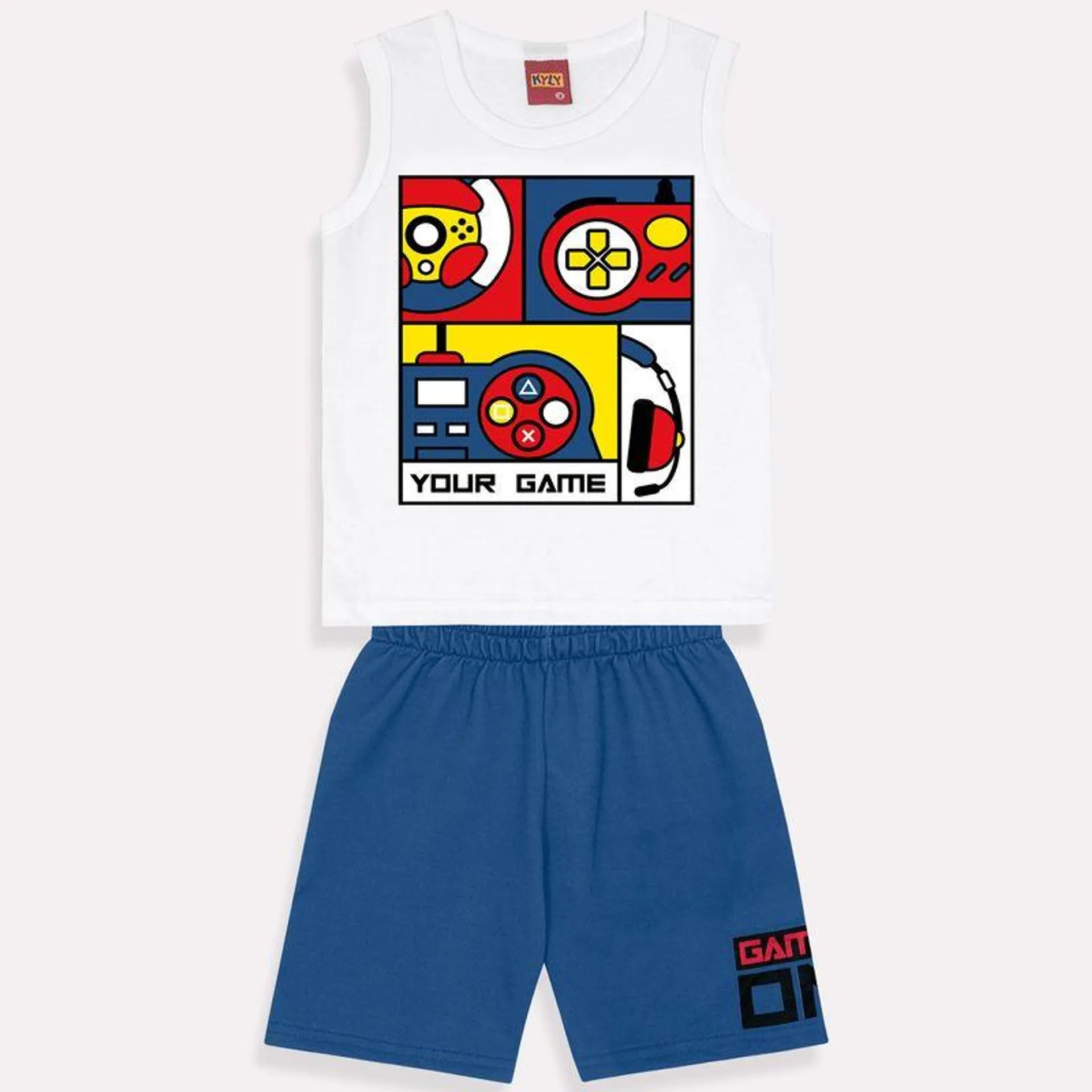 Conjunto Infantil Menino com Estampa de Game Kyly