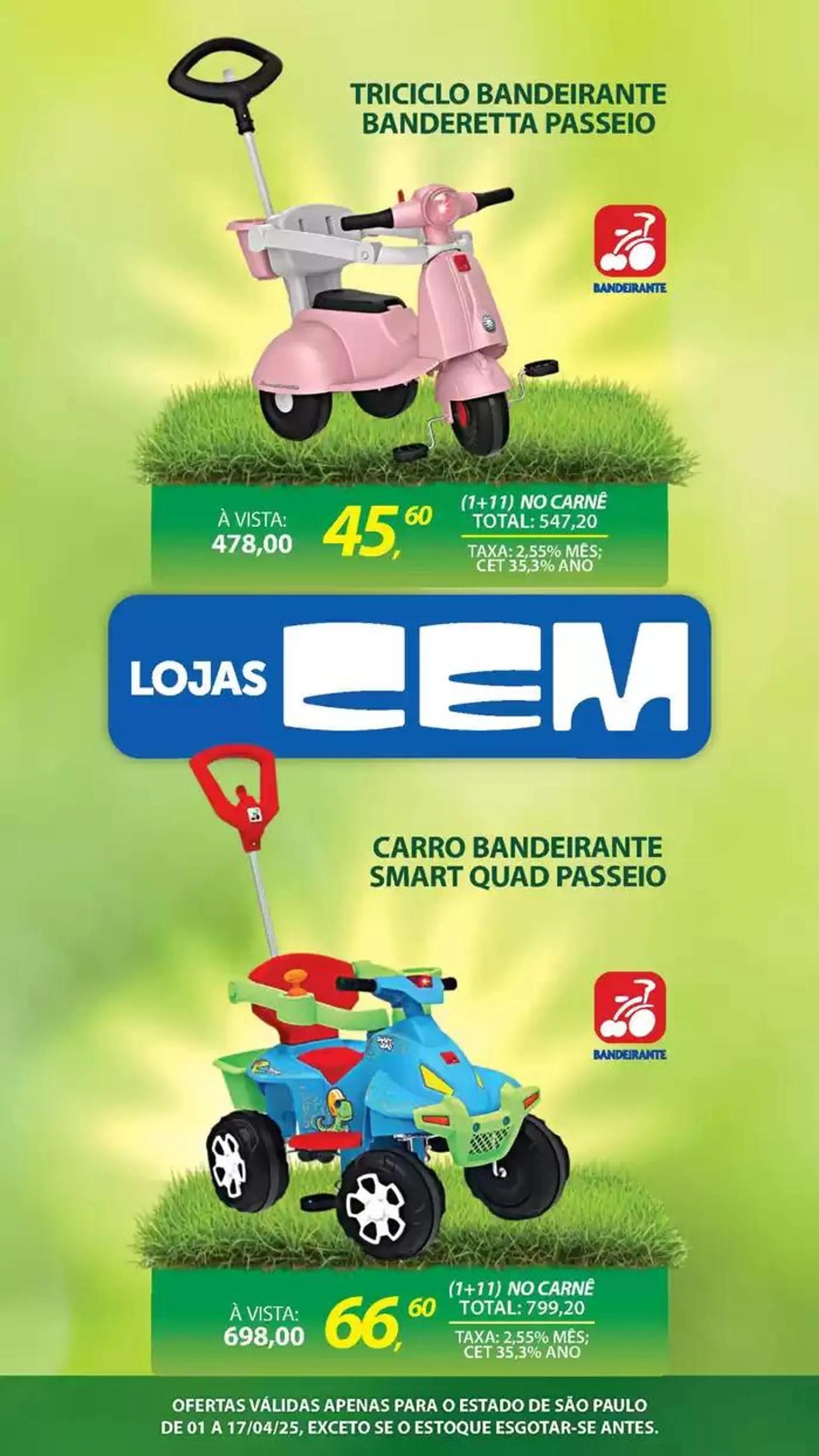 Encarte de Encarte Lojas Cem 3 de abril até 17 de abril 2025 - Pagina 104