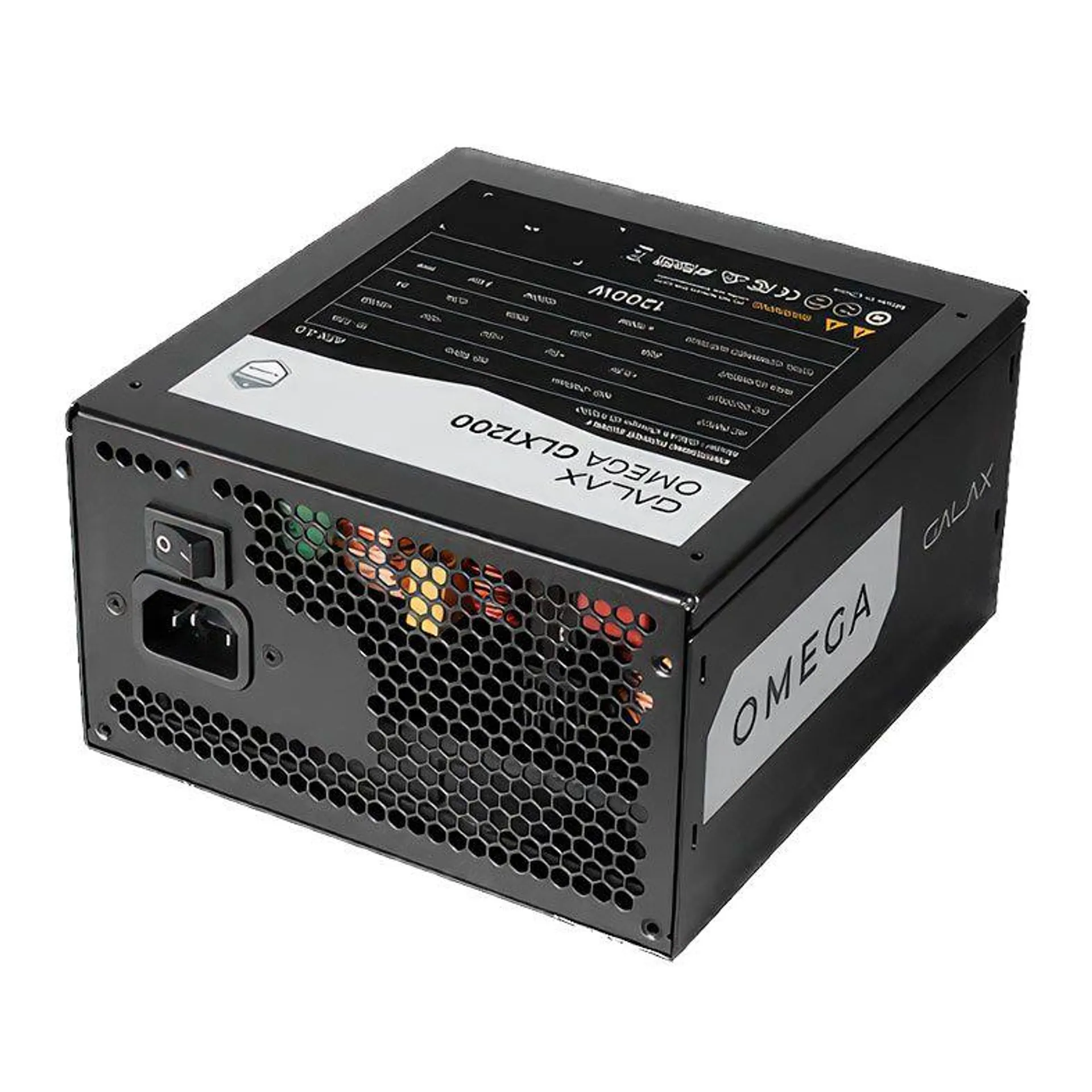 Fonte Galax Omega GLX1200, 1200W, ATX 3.0, PCIe 5.0, Full-Modular, 80 Plus Platinum, PGO1BGPFNAFB0