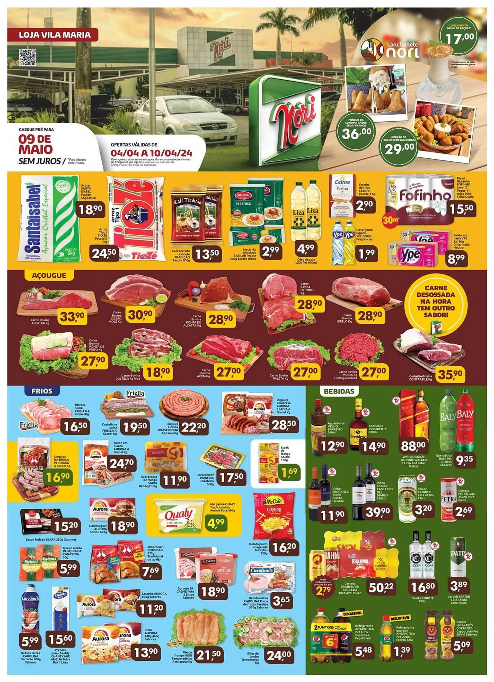 Encarte de Catálogo Supermercados Nori 4 de abril até 10 de abril 2024 - Pagina 1
