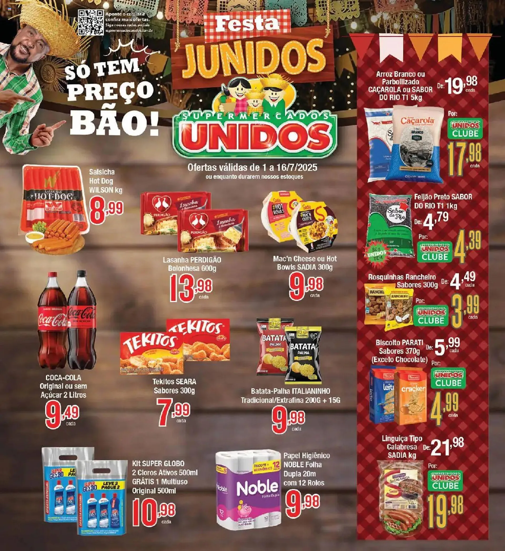 Encarte de Catálogo Supermercados Unidos 1 de julho até 16 de julho 2025 - Pagina 1