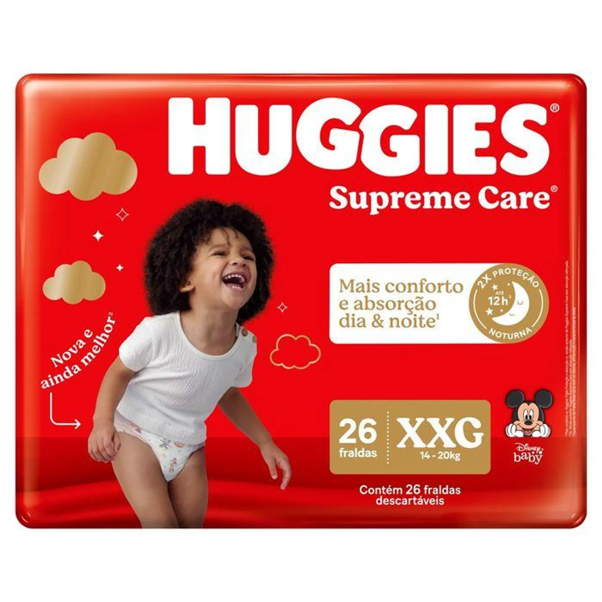 Fralda Huggies Disney Supreme Care Mega XXG com 26 Unidades