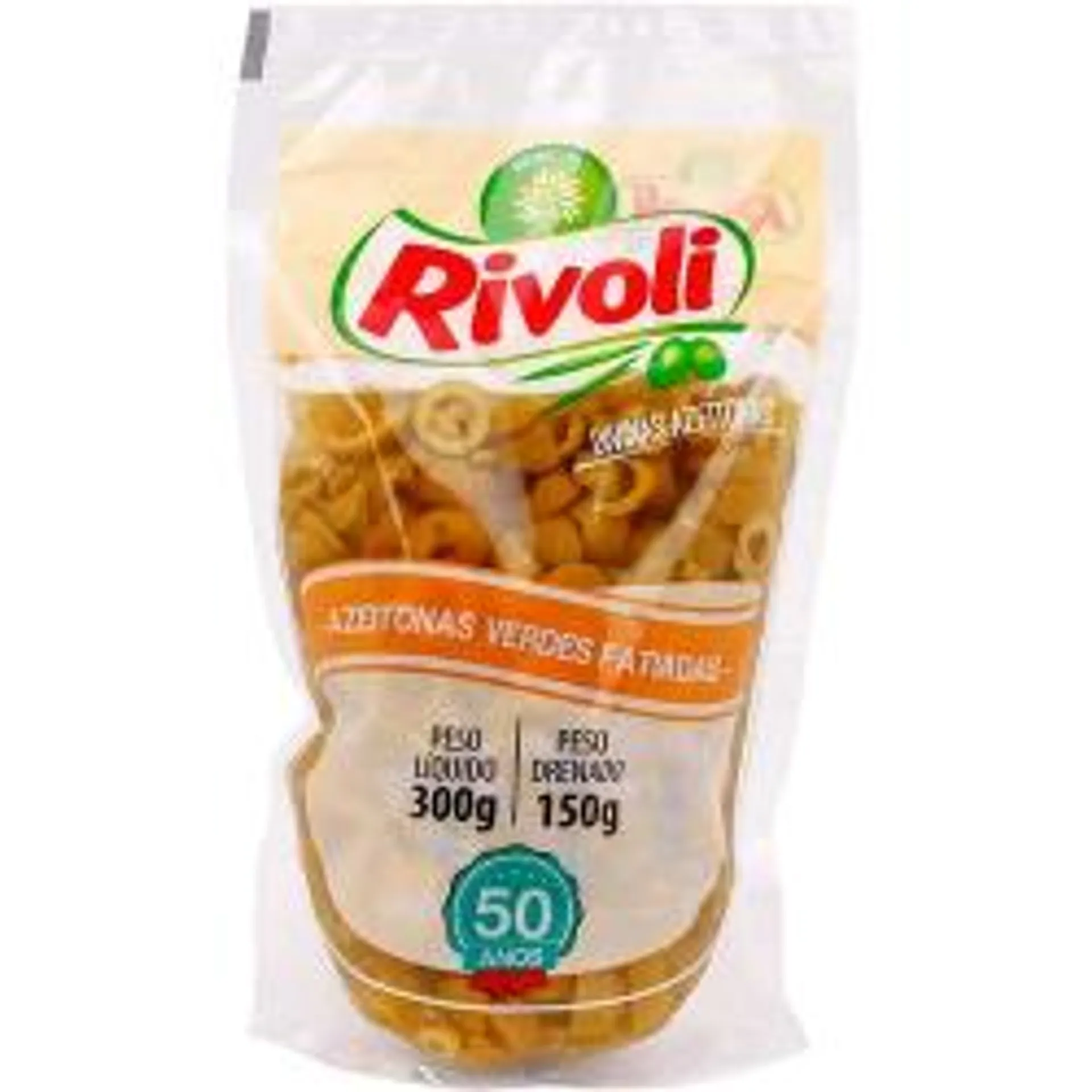 Azeitona Rivoli 150g Verde Fatiado Sachet