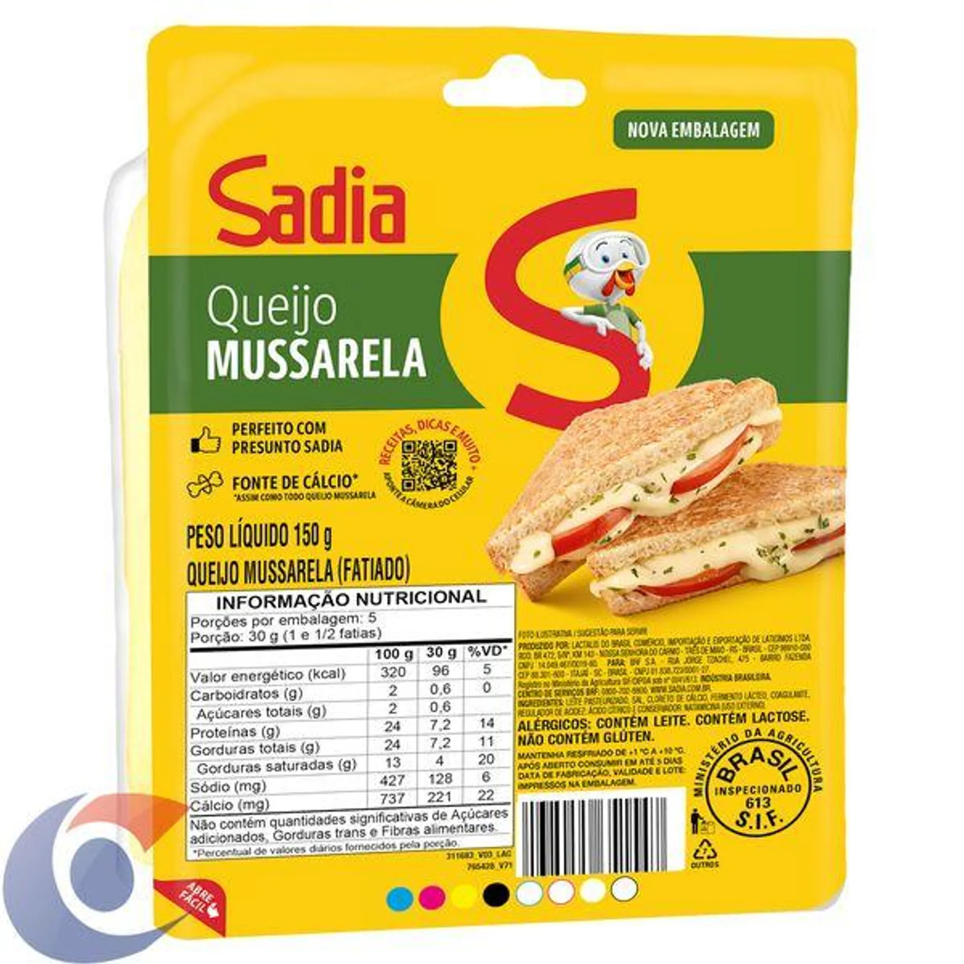 Queijo Mussarela Fatiado Sadia Soltíssimo 150g