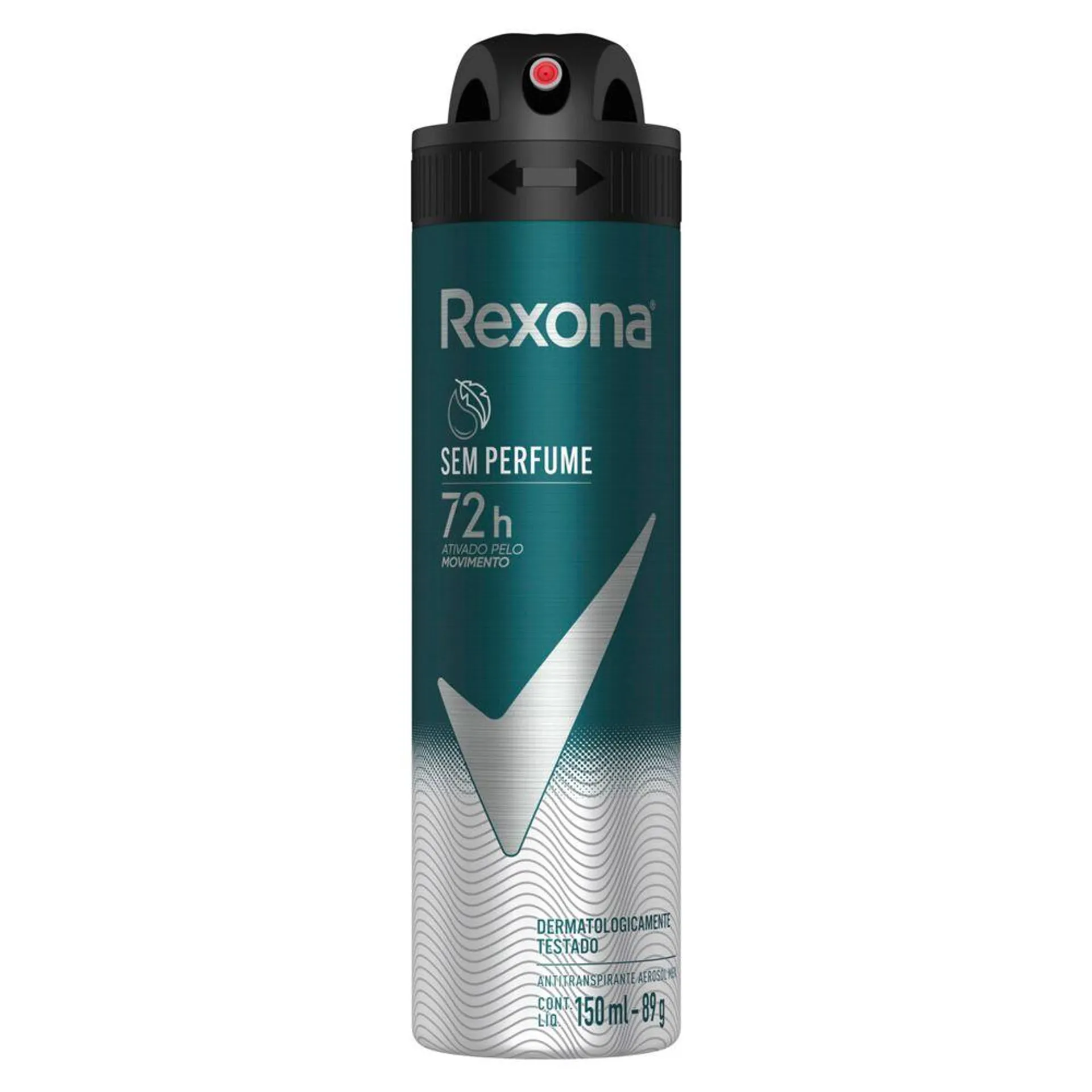 Desodorante Antitranspirante Aerosol Masculino Rexona Sem Perfume 72Horas 150ml