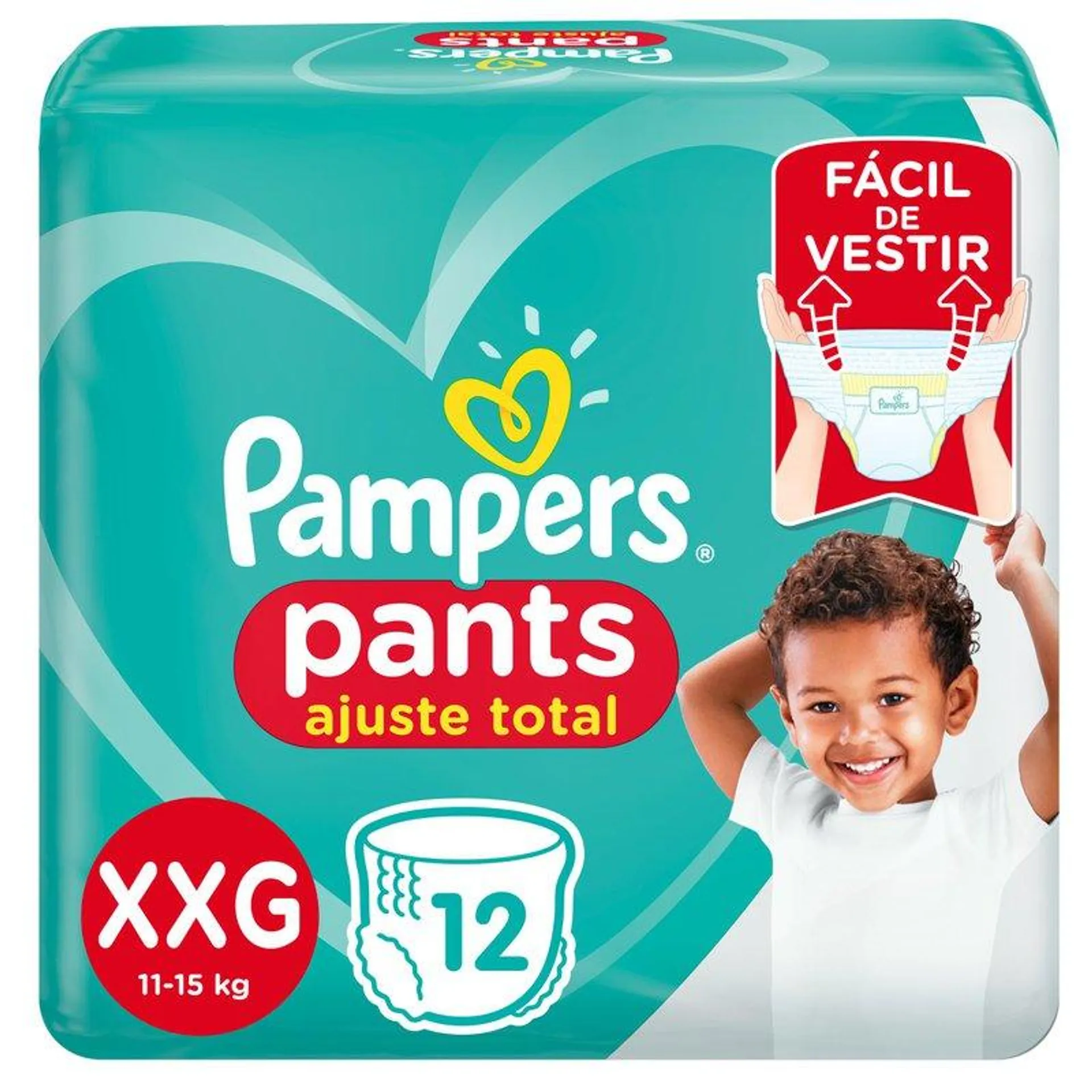 Fralda Pampers Pants Ajuste Total XXG – 12 Unidades