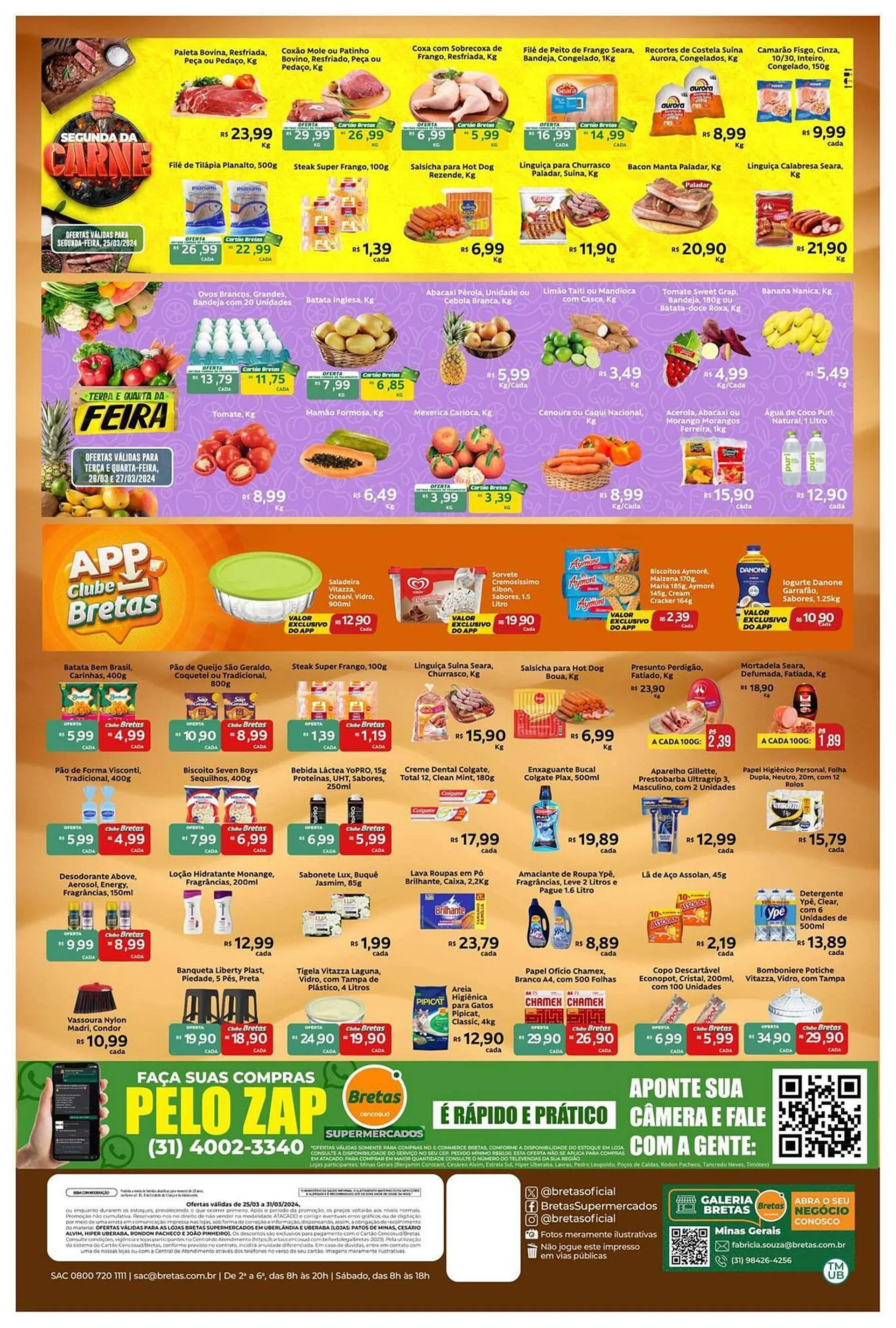 Encarte de Catálogo Supermercados Bretas 26 de março até 31 de março 2024 - Pagina 2
