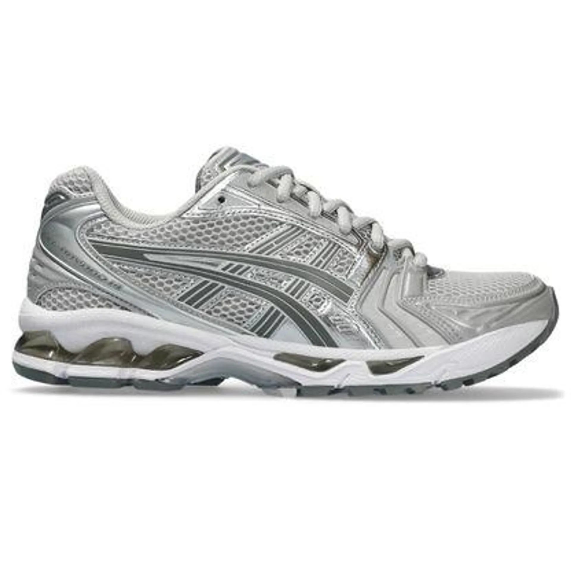 Tênis ASICS GEL-Kayano 14 - Feminino - Prata e Cinza com Branco