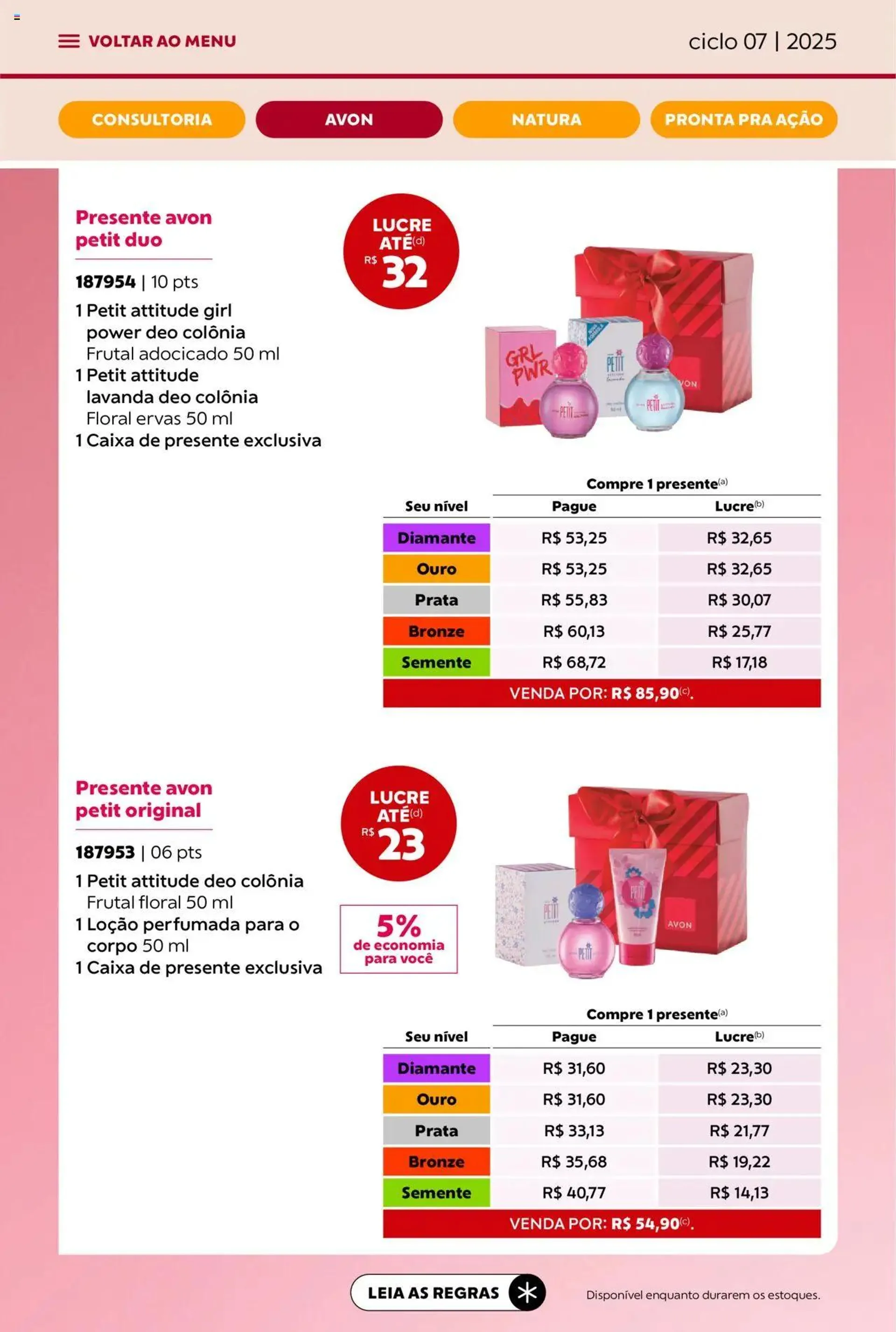 Encarte de Avon - Campanha 07: Minha Consultoria 3 de abril até 1 de maio 2025 - Pagina 15