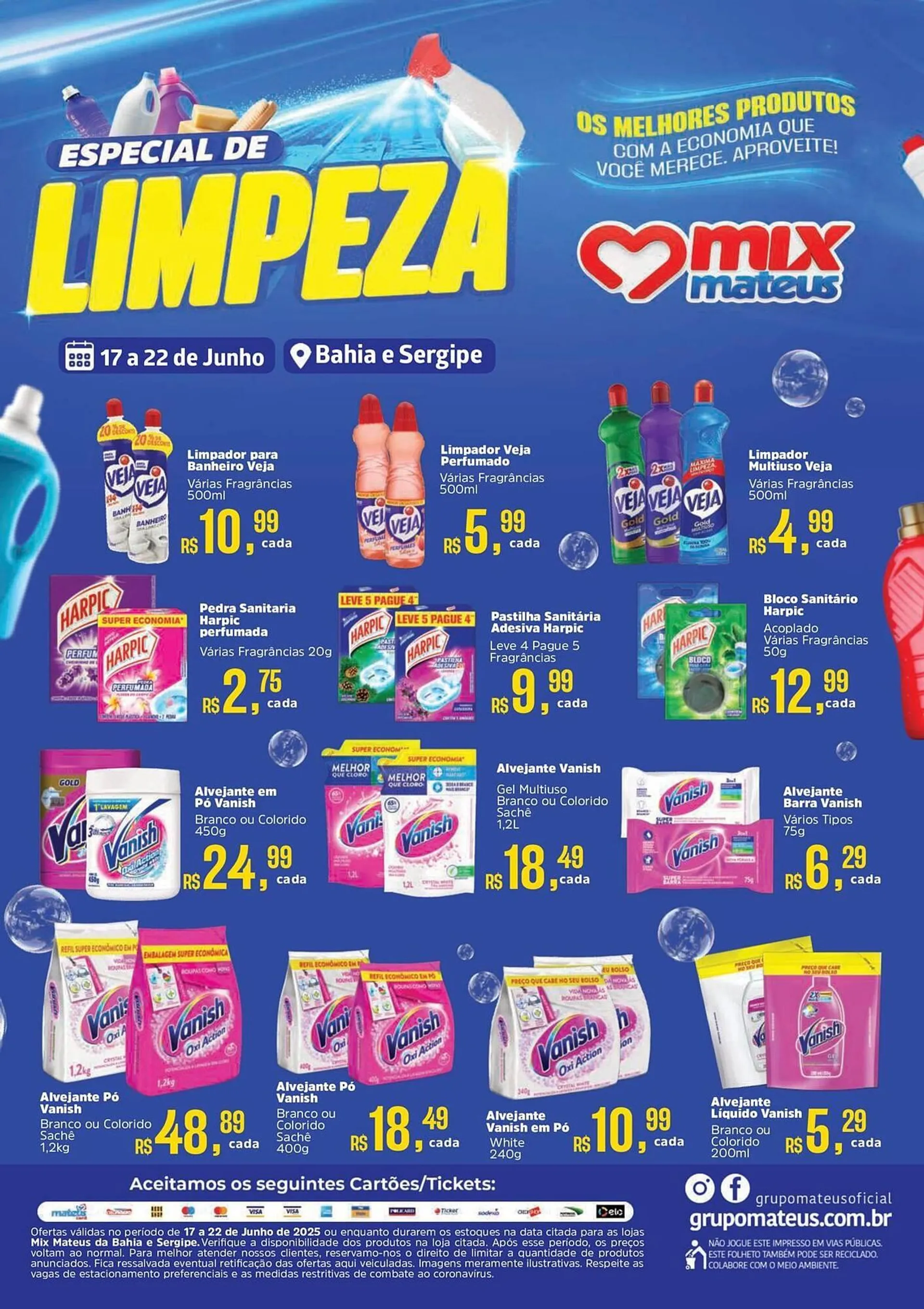 Encarte de Catálogo Supermercados Mateus 17 de junho até 22 de junho 2025 - Pagina 1