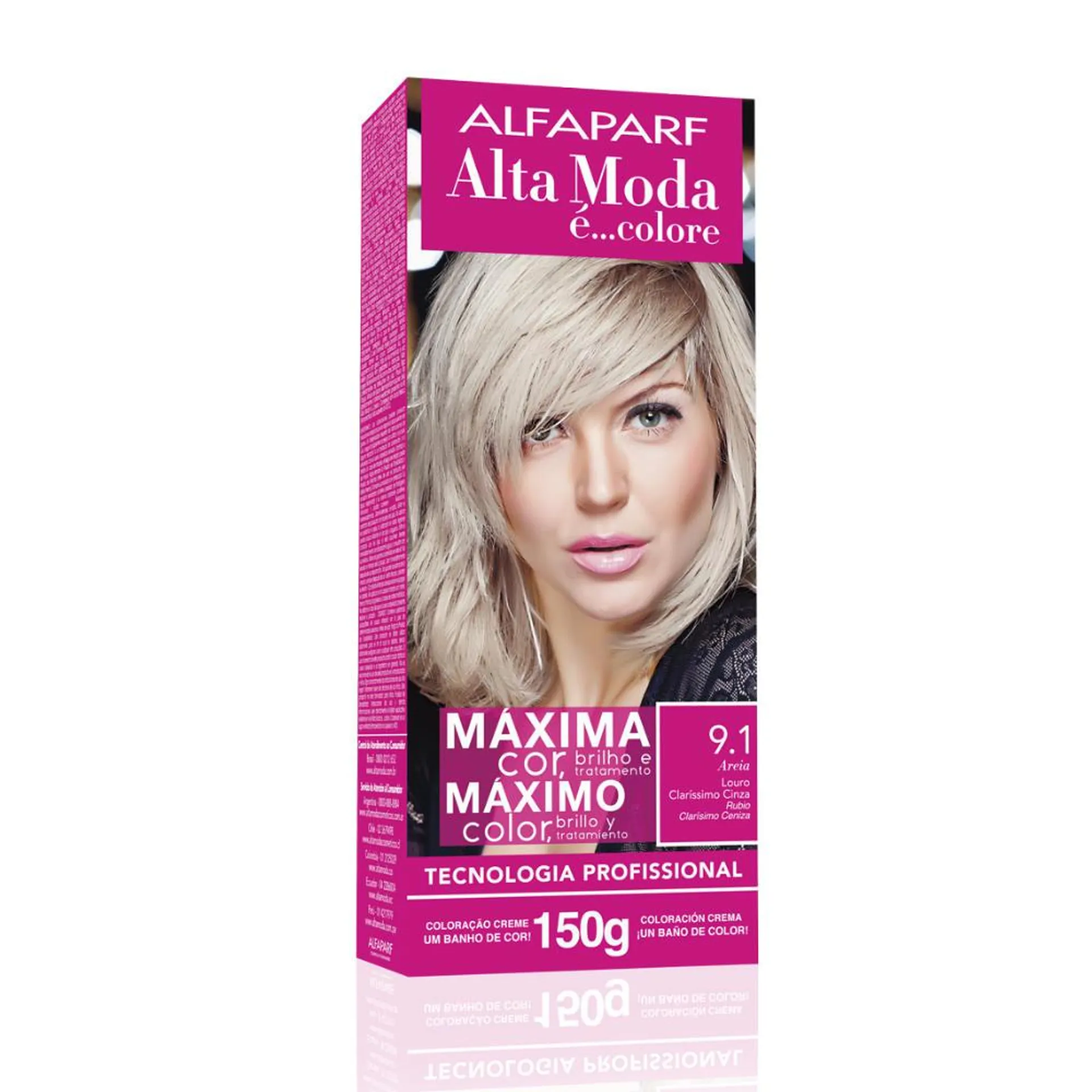 Tintura Alfaparf Alta Moda É Colore Louro Claríssimo Cinza 9.1 Areia 150g