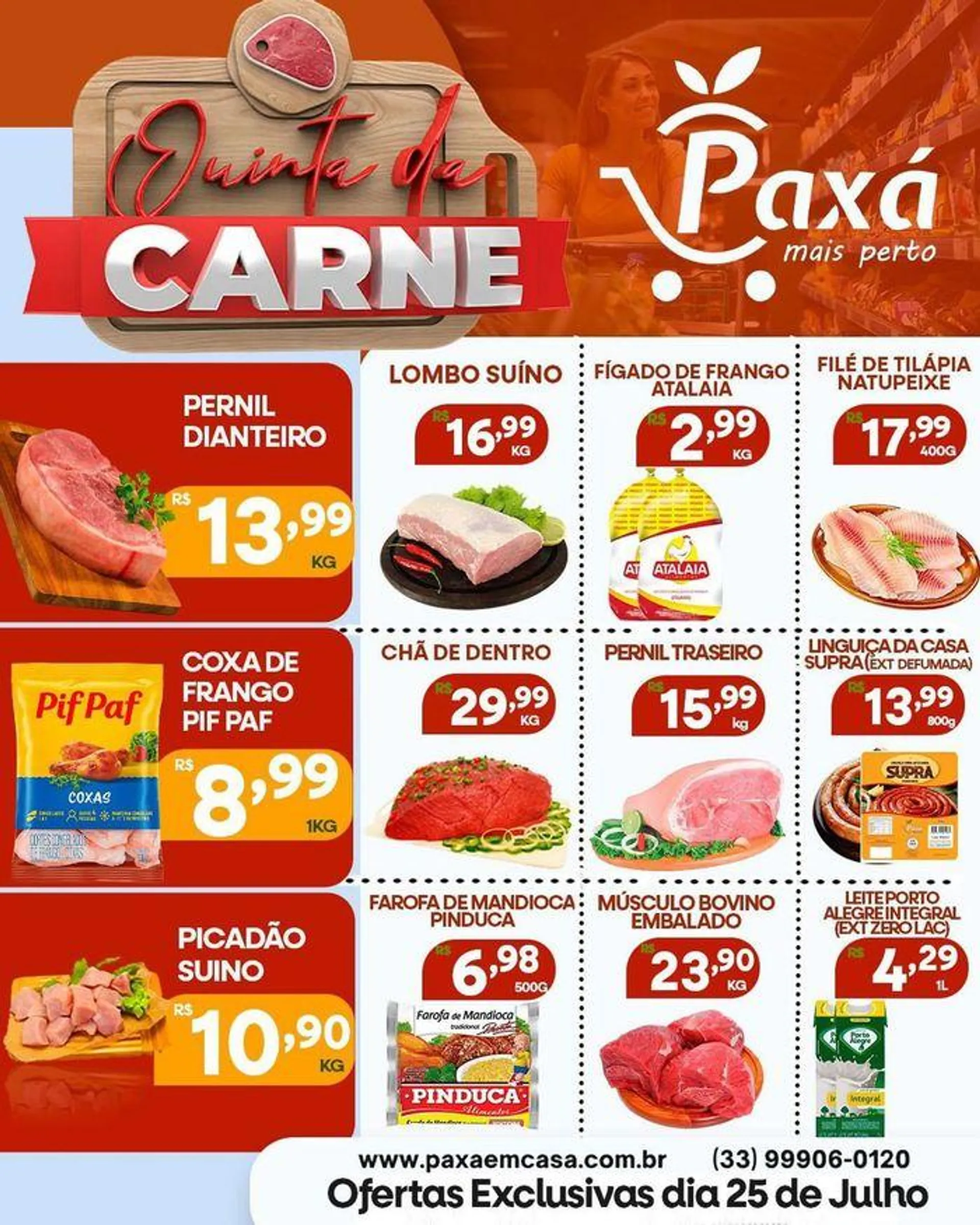 Encarte de Oferta Paxá Supermercados 25 de julho até 25 de julho 2024 - Pagina 1