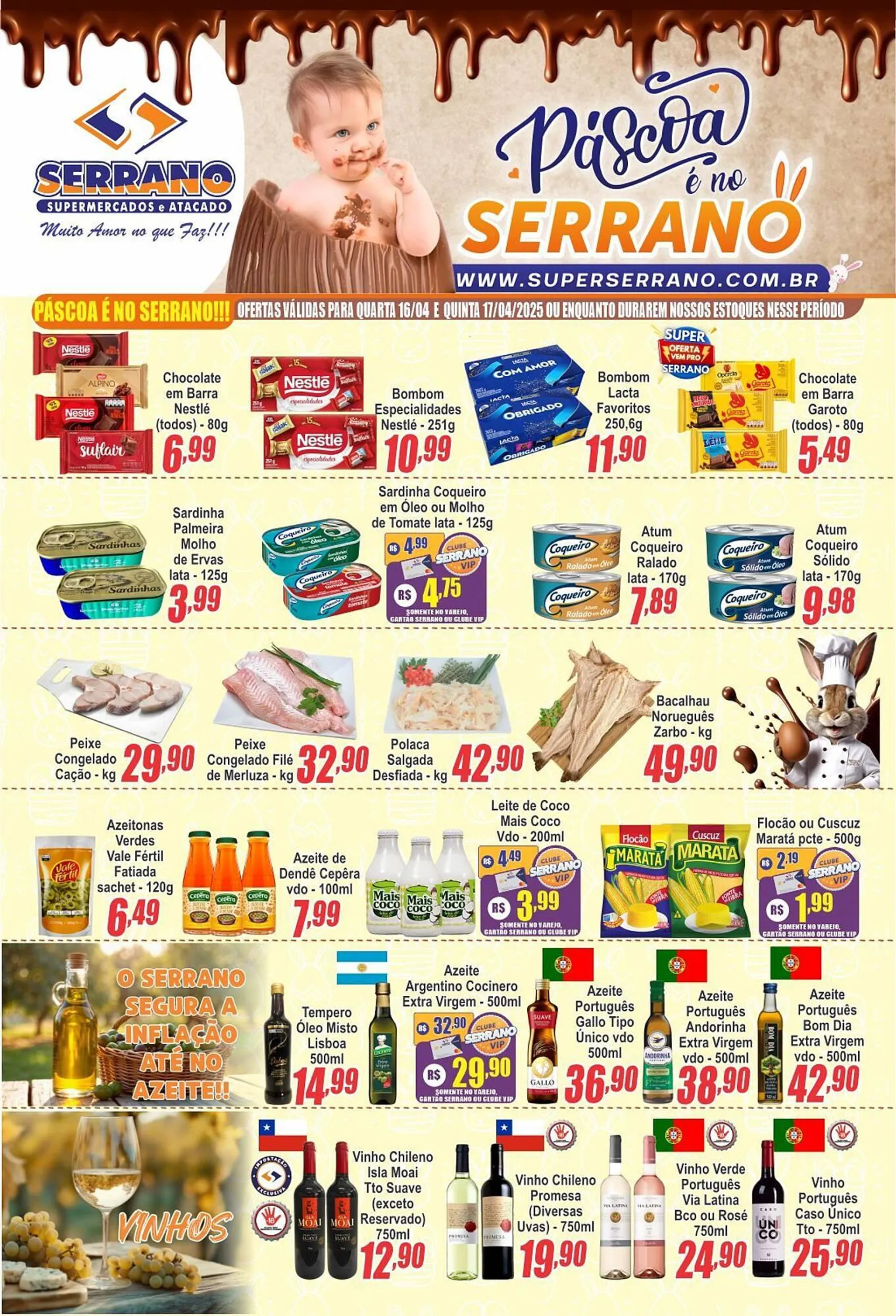 Encarte de Catálogo Serrano Supermercado 15 de abril até 22 de abril 2025 - Pagina 1
