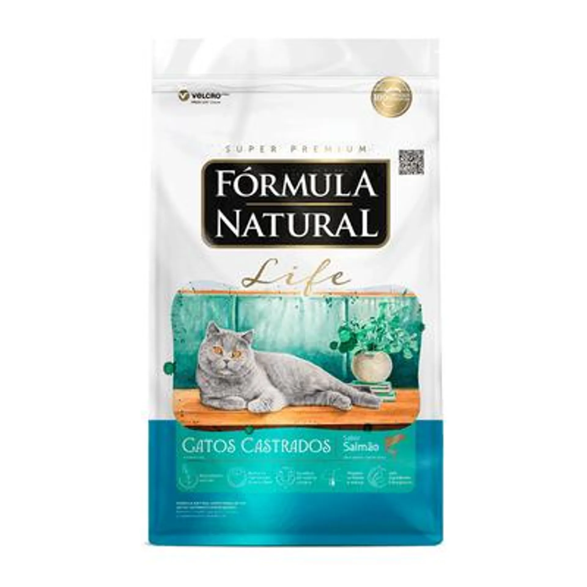 Ração Fórmula Natural Life Gatos Castrados Salmão 1 kg