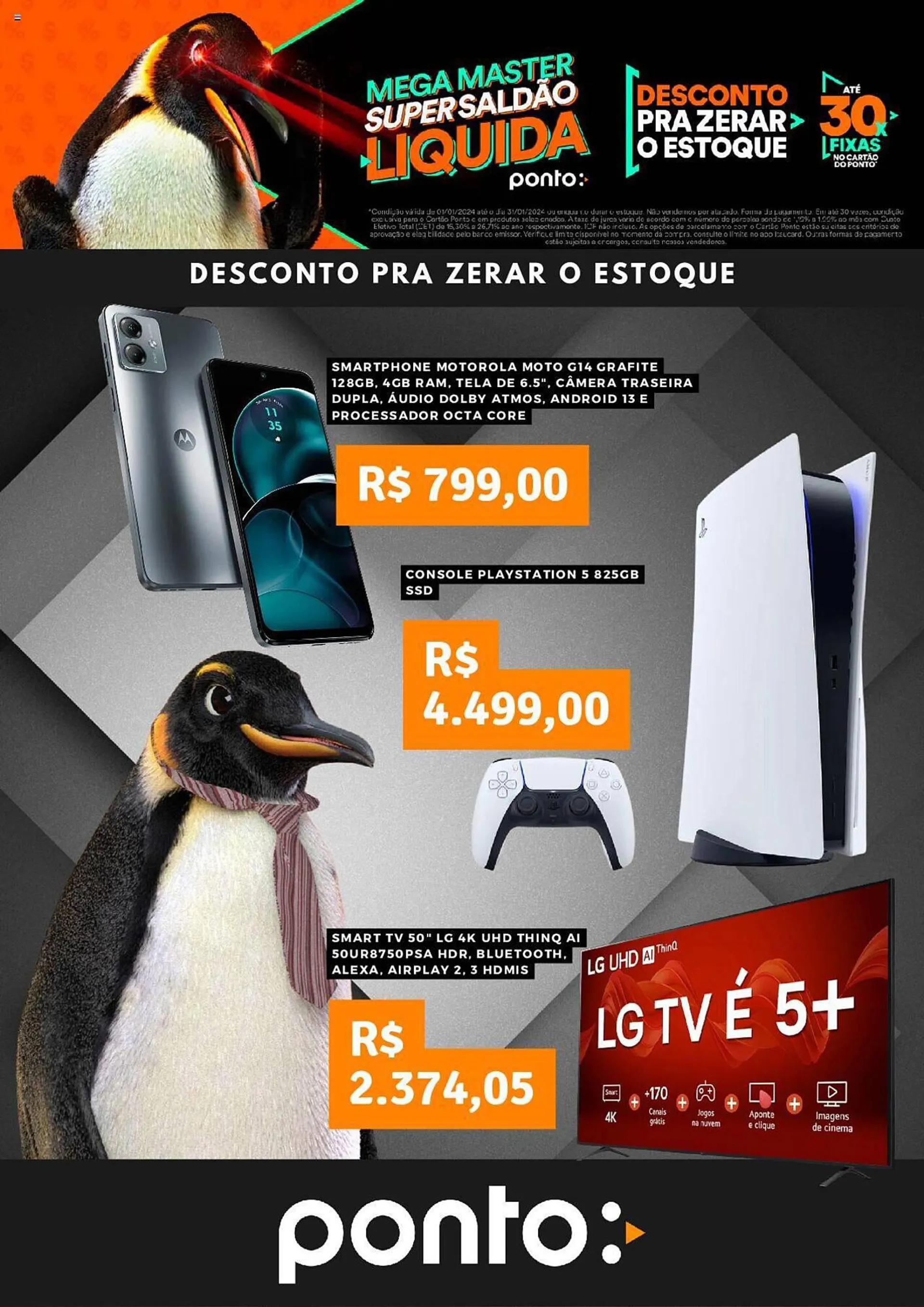 Encarte de Catálogo Pontofrio 1 de janeiro até 31 de janeiro 2024 - Pagina 1