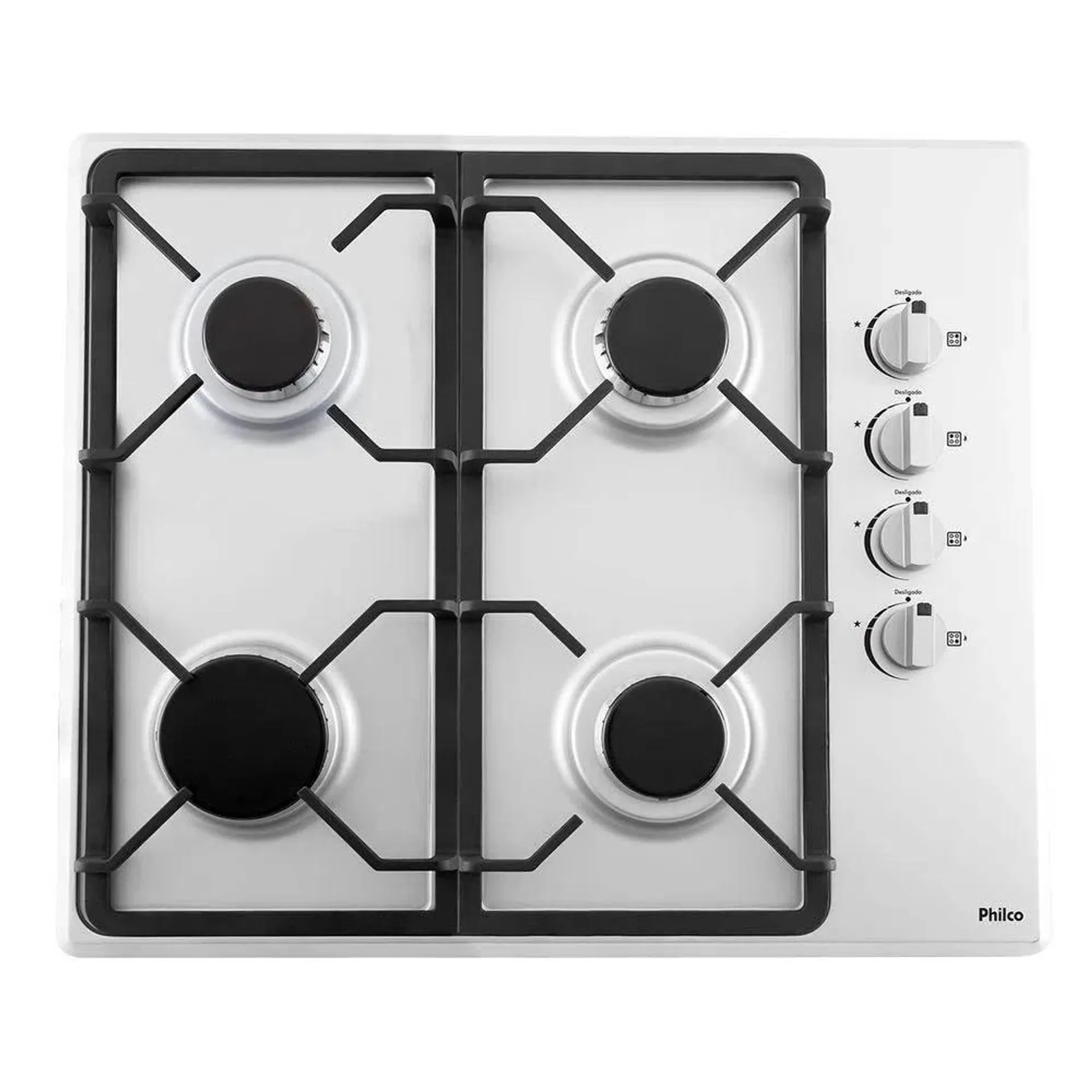 Fogão Cooktop Philco Inox 4 Bocas Pct04i - Bivolt